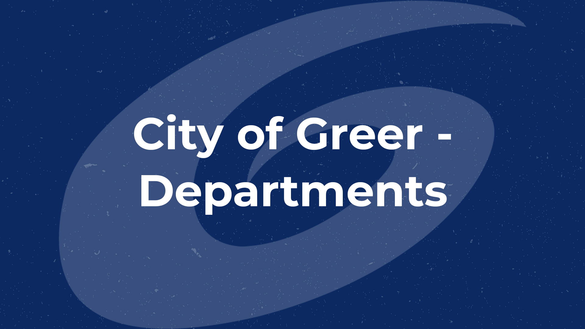 Departments | City of Greer