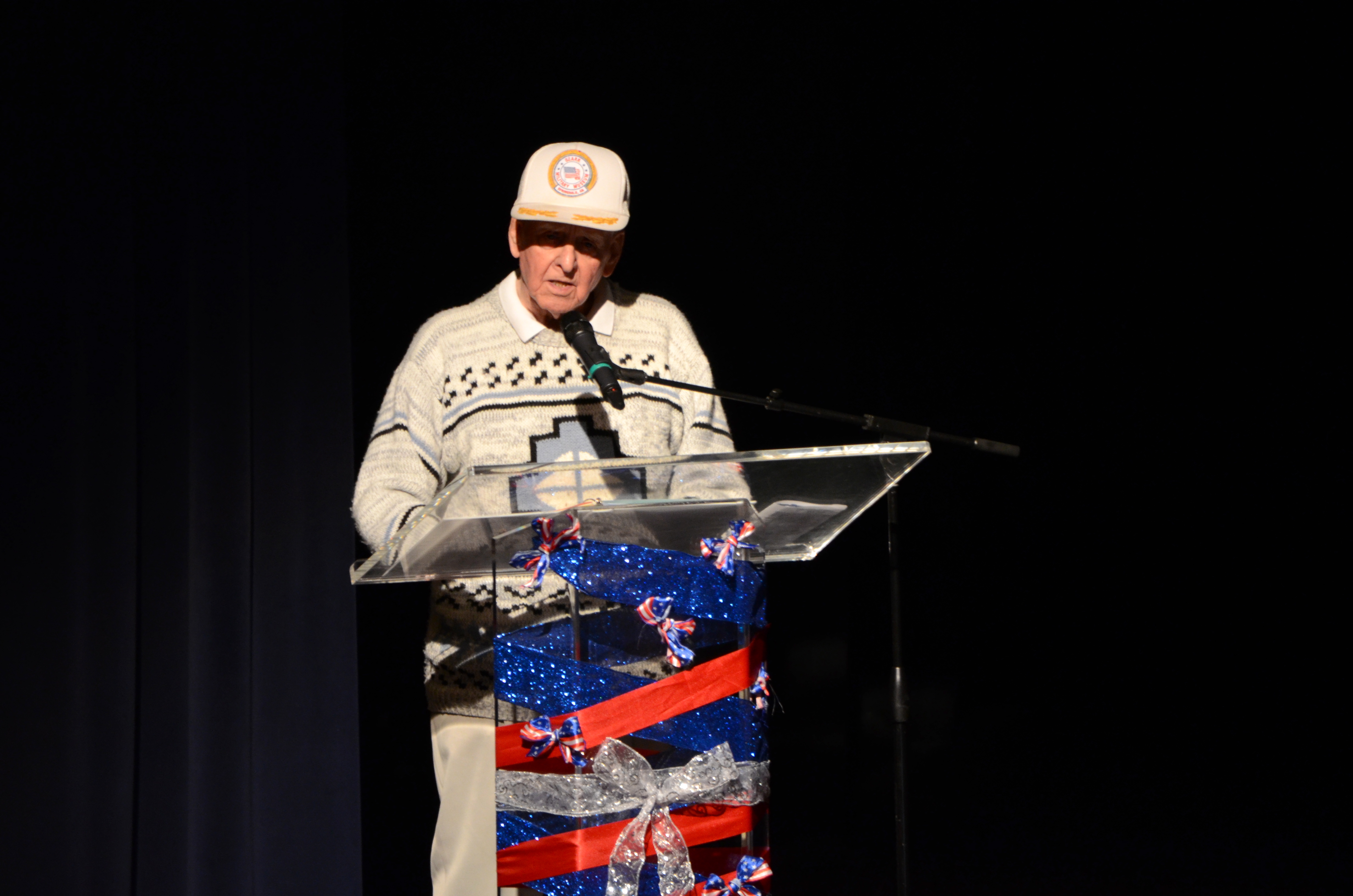 A veteran giving a speech