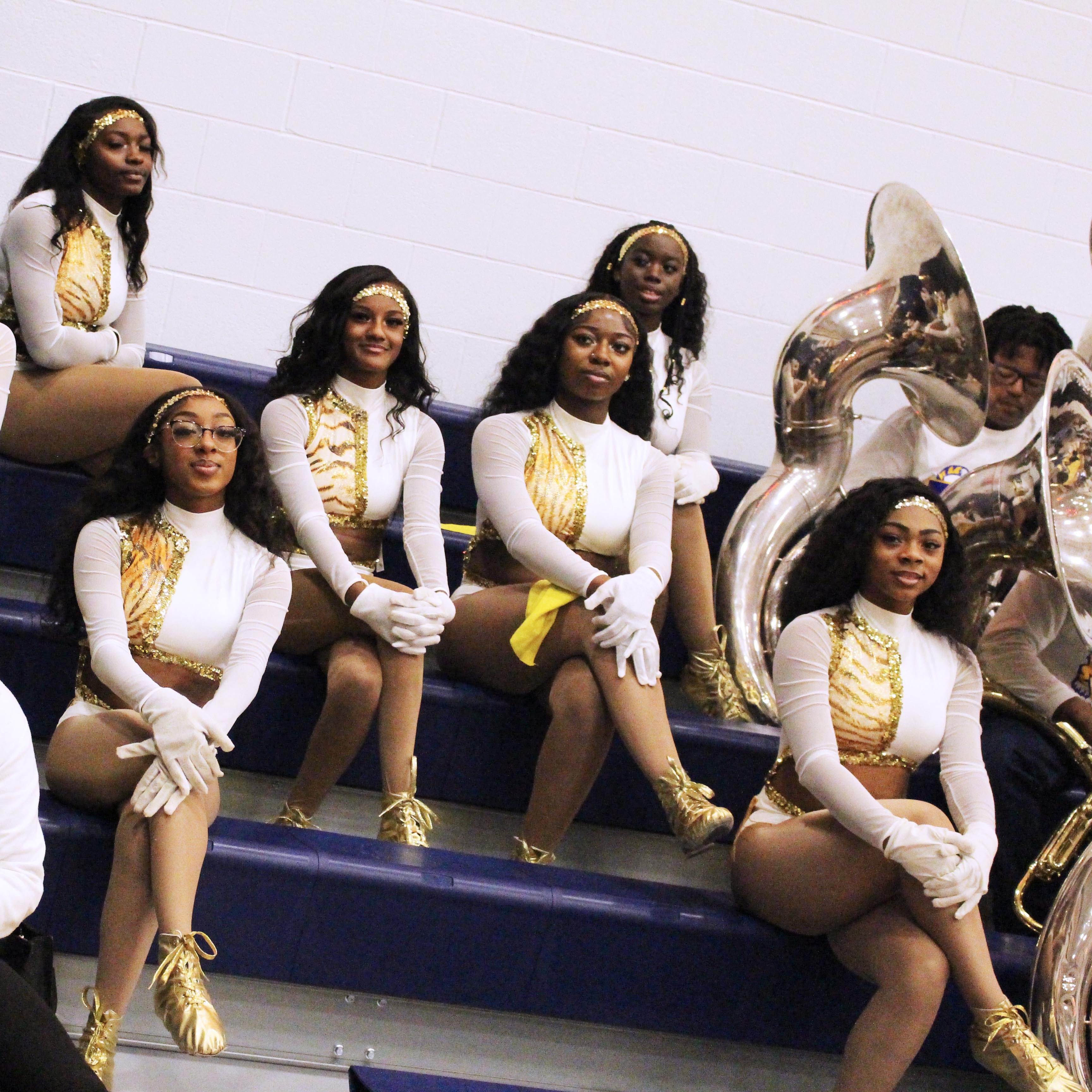 Tiger Dance Team members prepare for competition