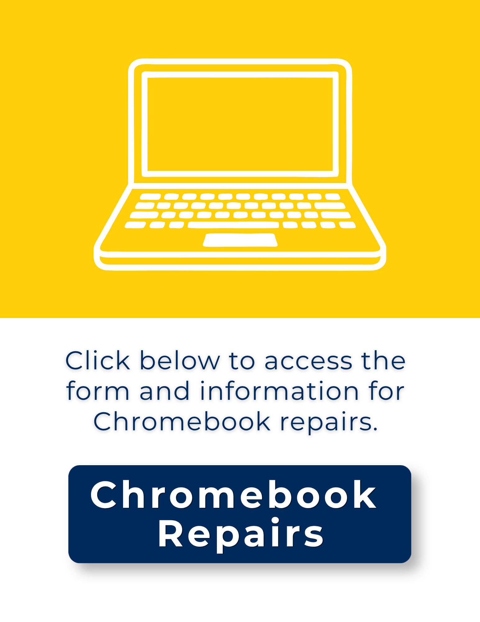Yellow and white computer icon for students to click and view district dress code 