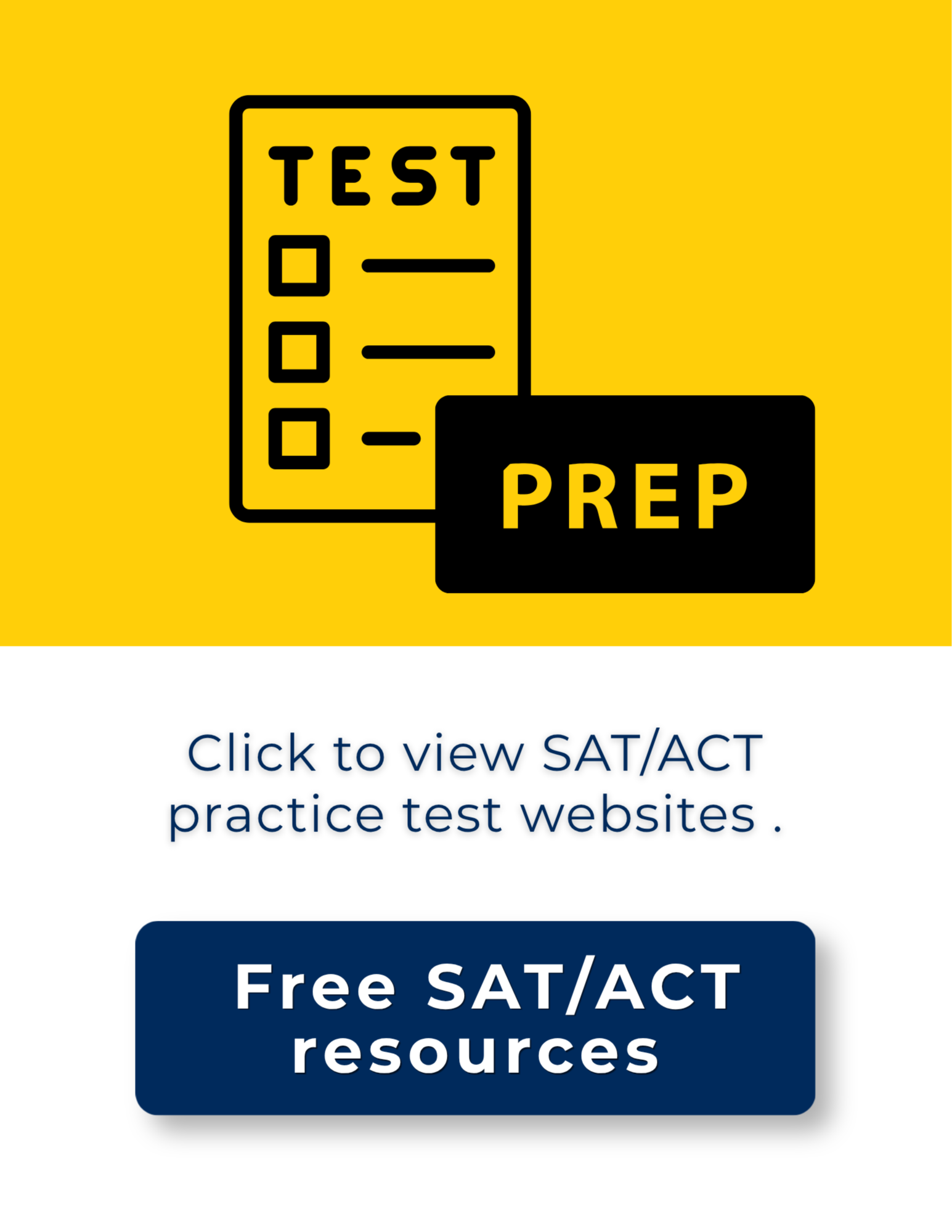 SAT/ACT prep websites button for students to click