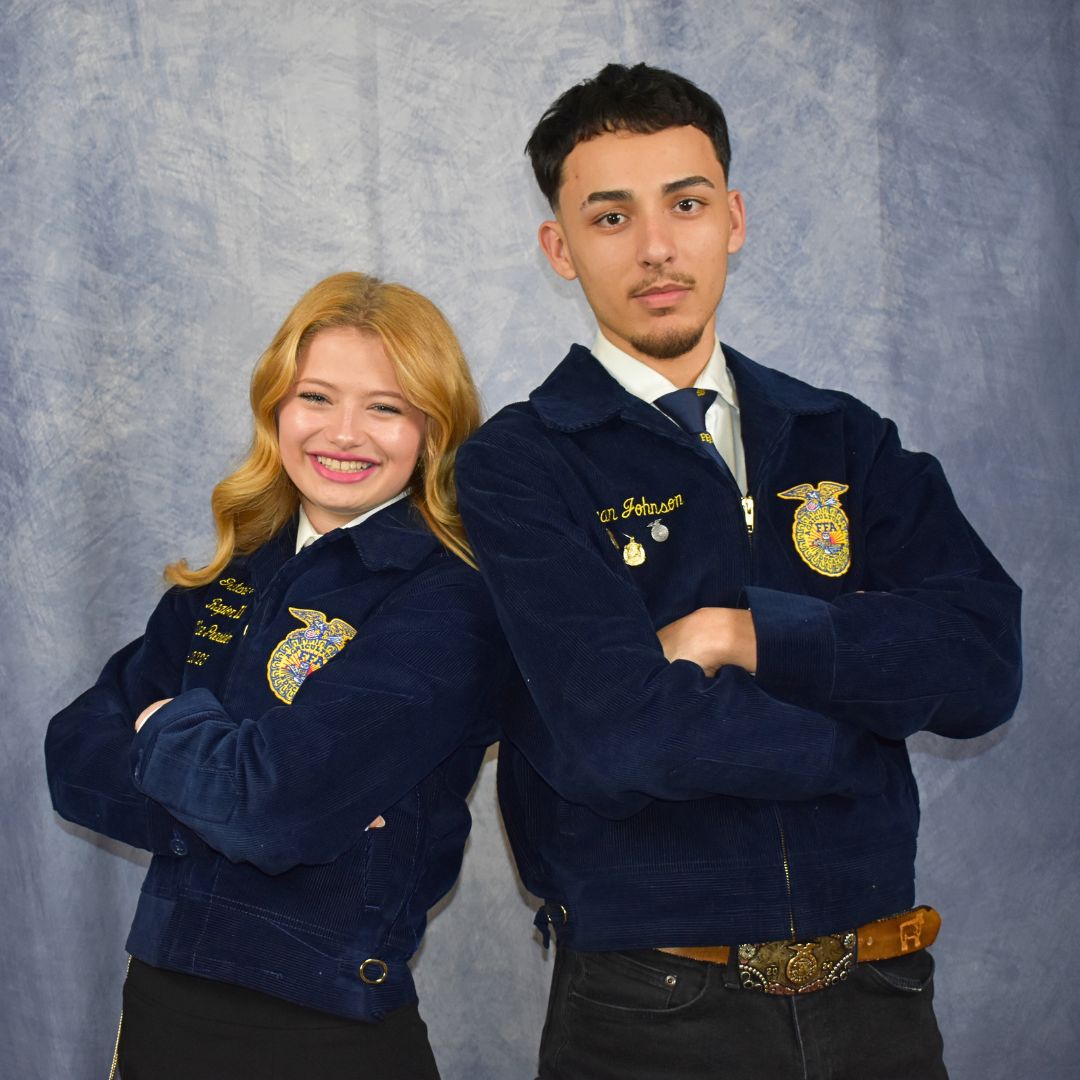 Two FFA students posing