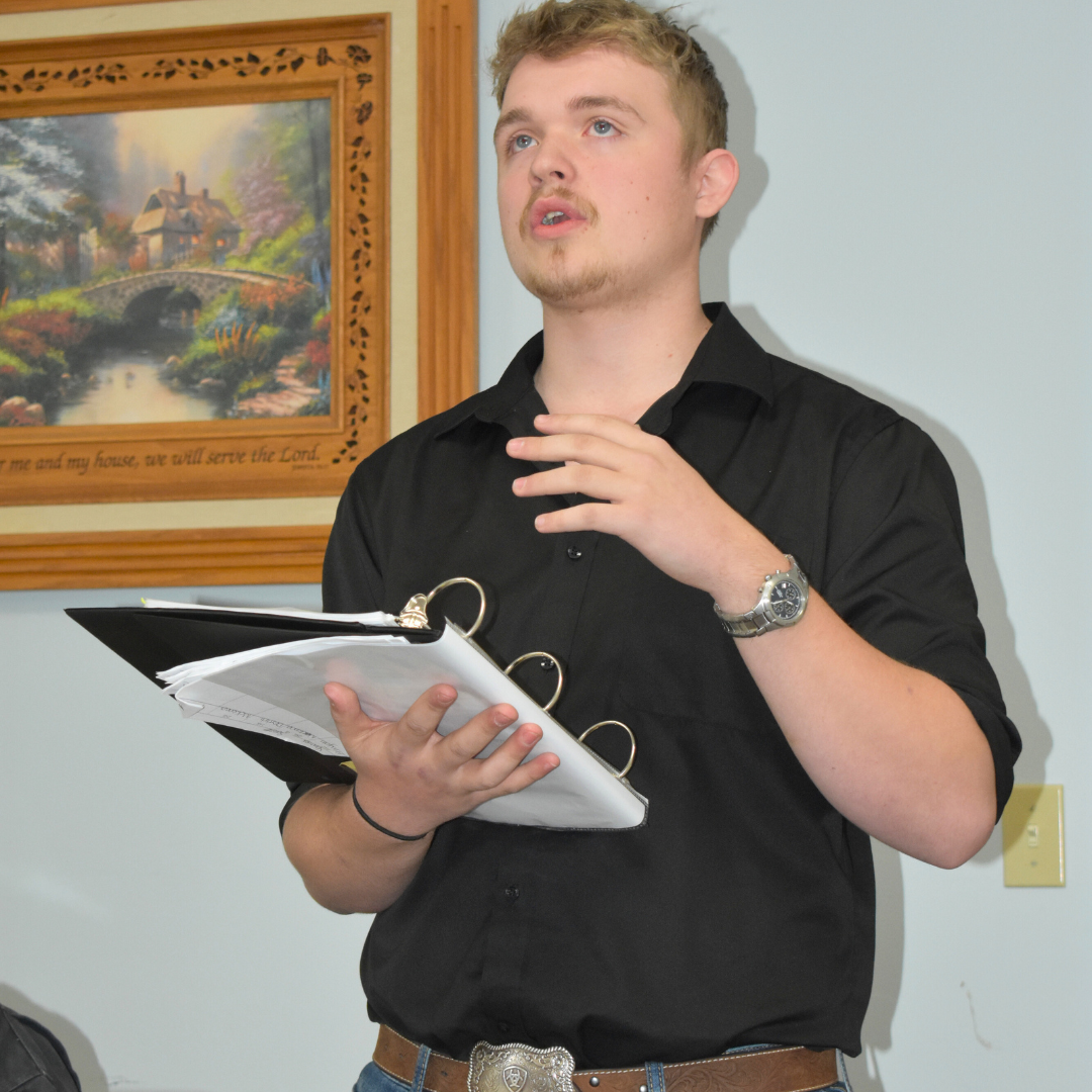 Student mid sentence during a debate