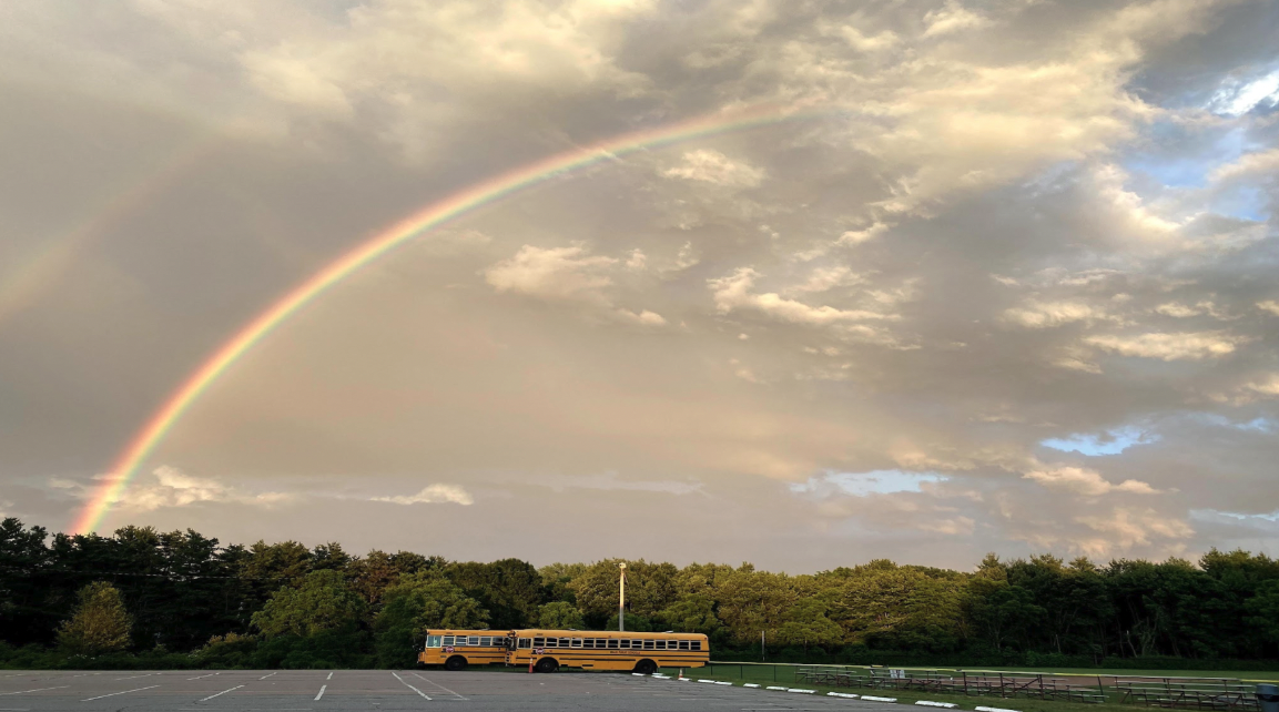 rainbow bus