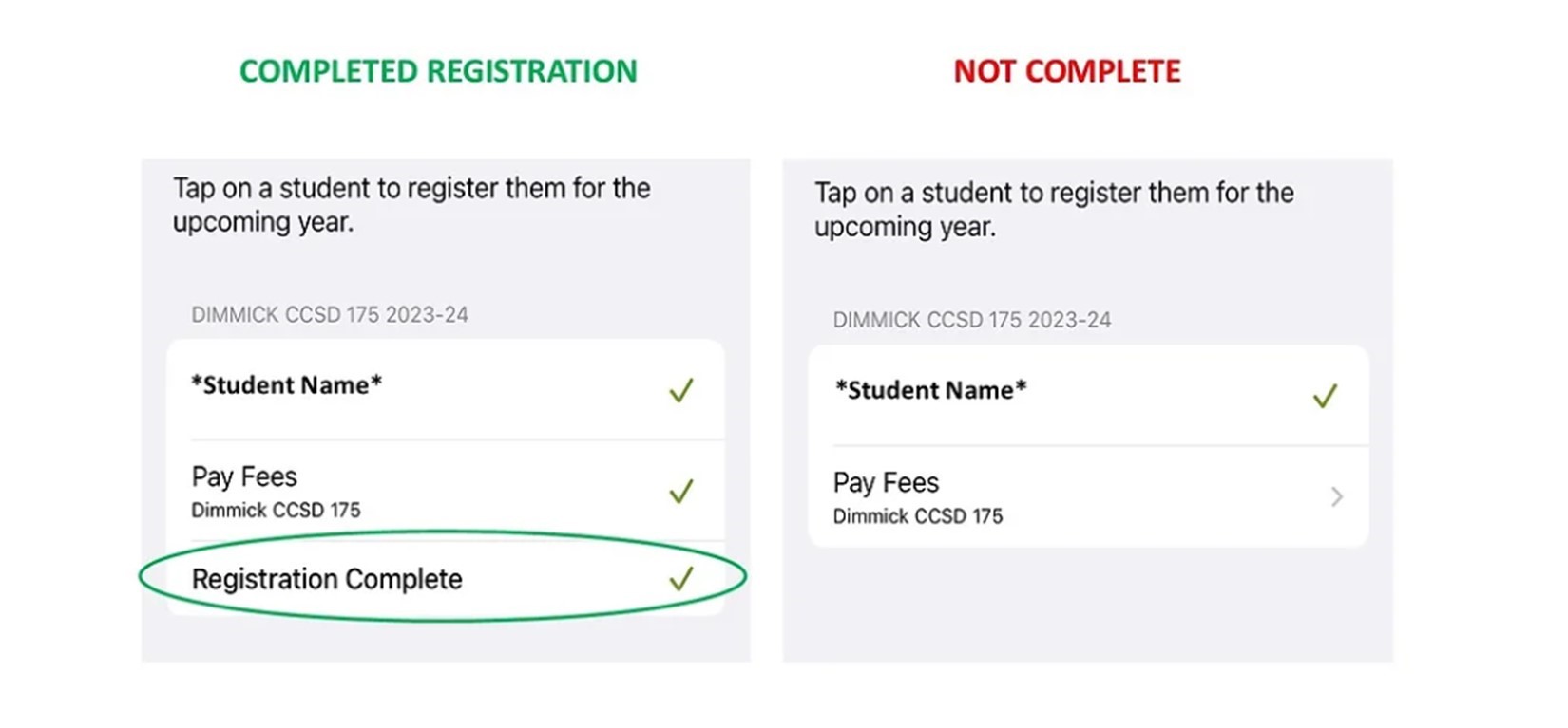 Complete and Incomplete Registration Examples