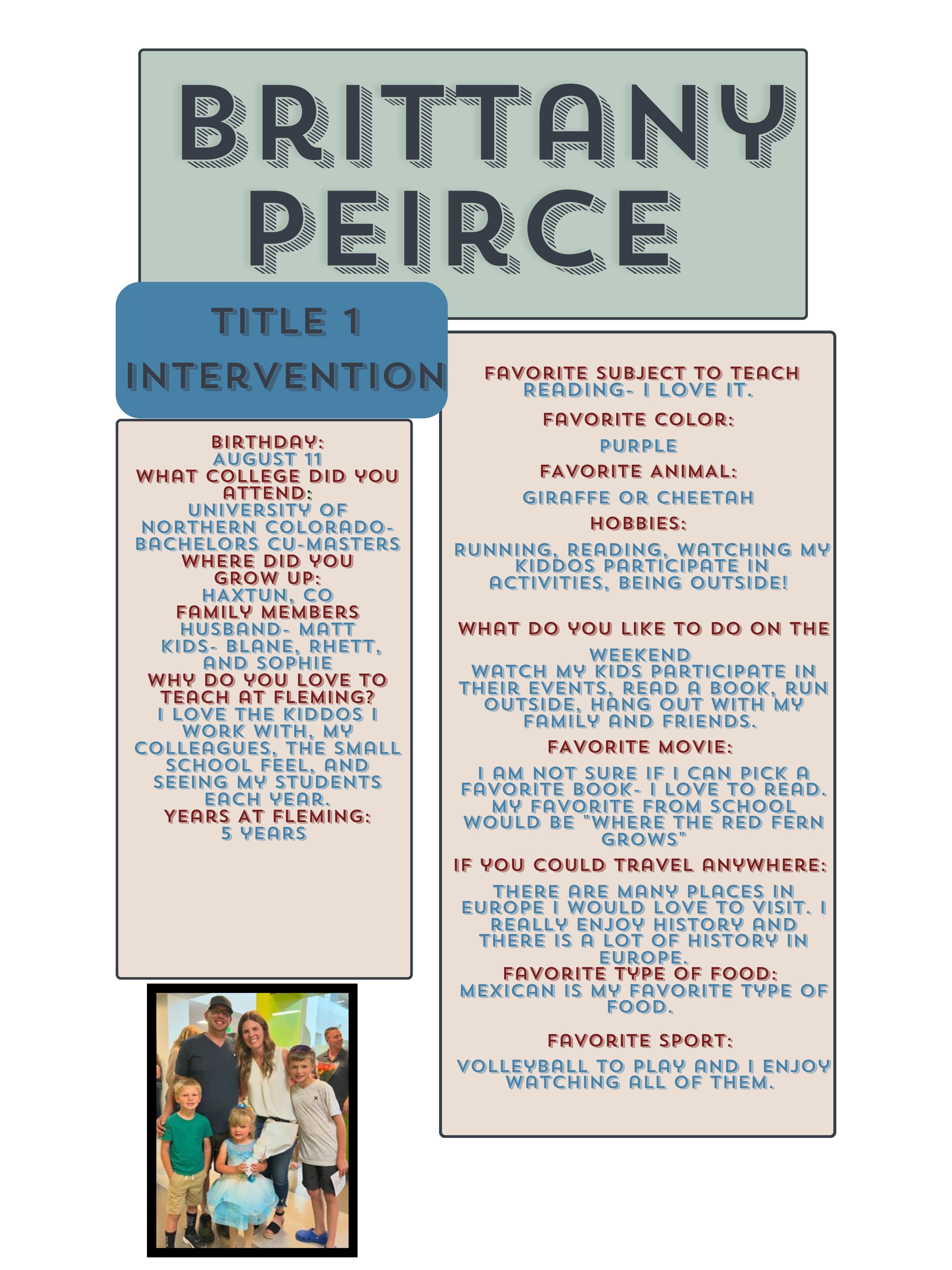 Brittany Peirce