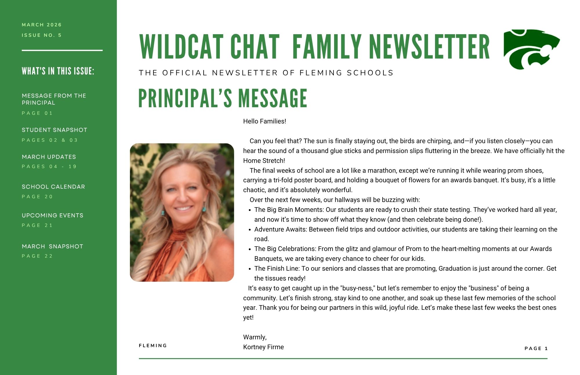 March Wildcat Chat Newsletter
