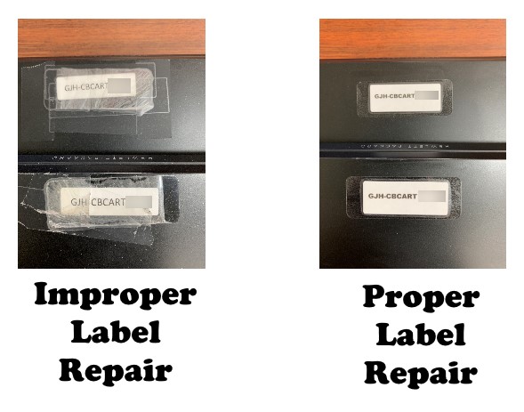 Proper Label Repair images