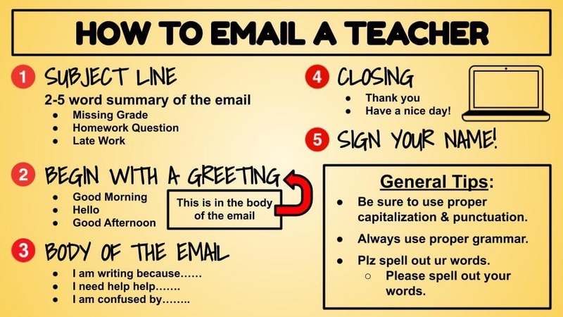 How to Email a Teacher Info