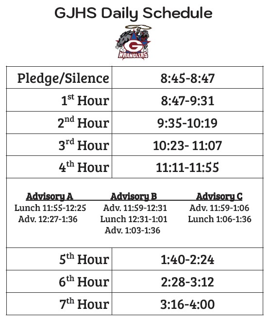 GJH Daily Schedule