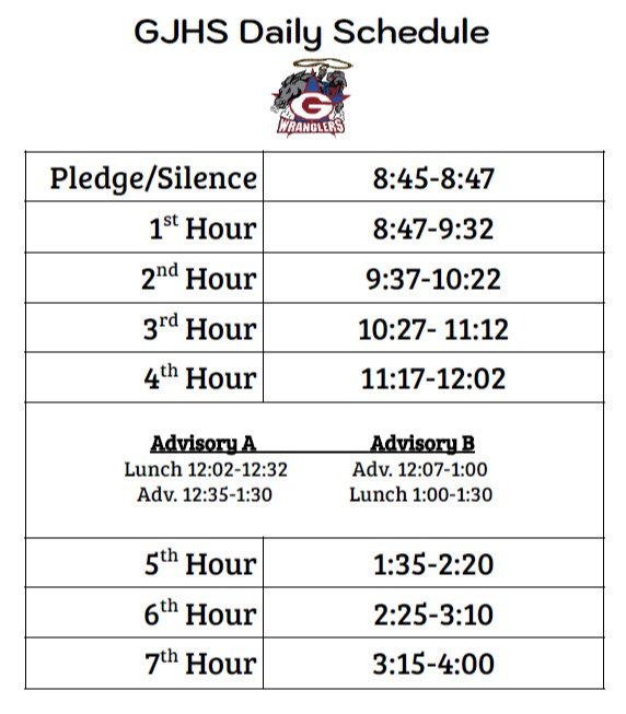 GJH Daily Schedule