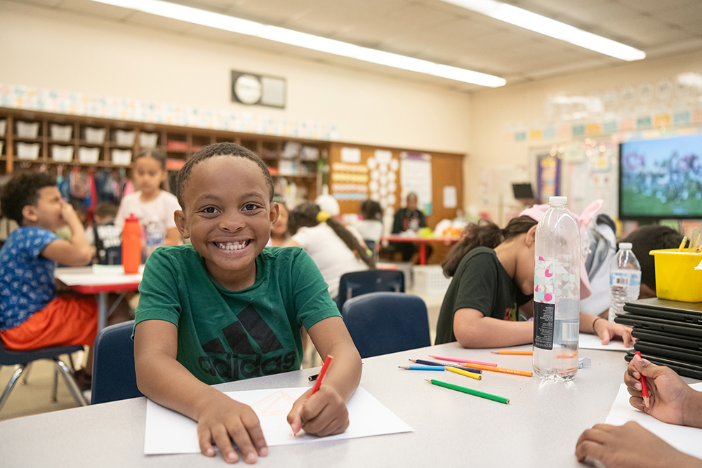 boy student smiling