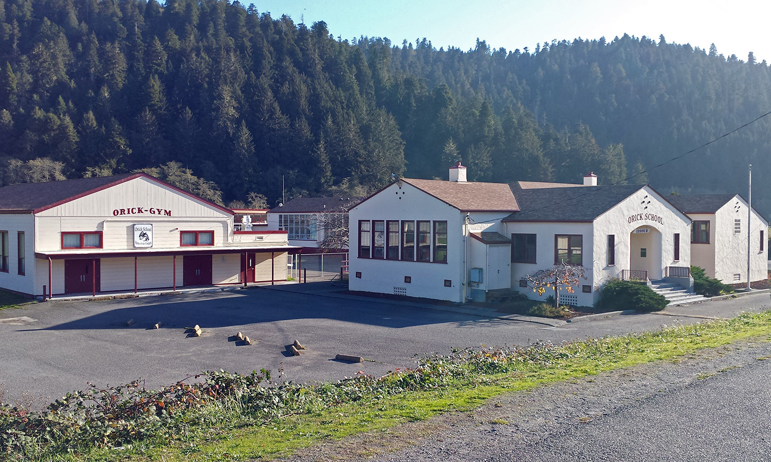 exterior of school buildings