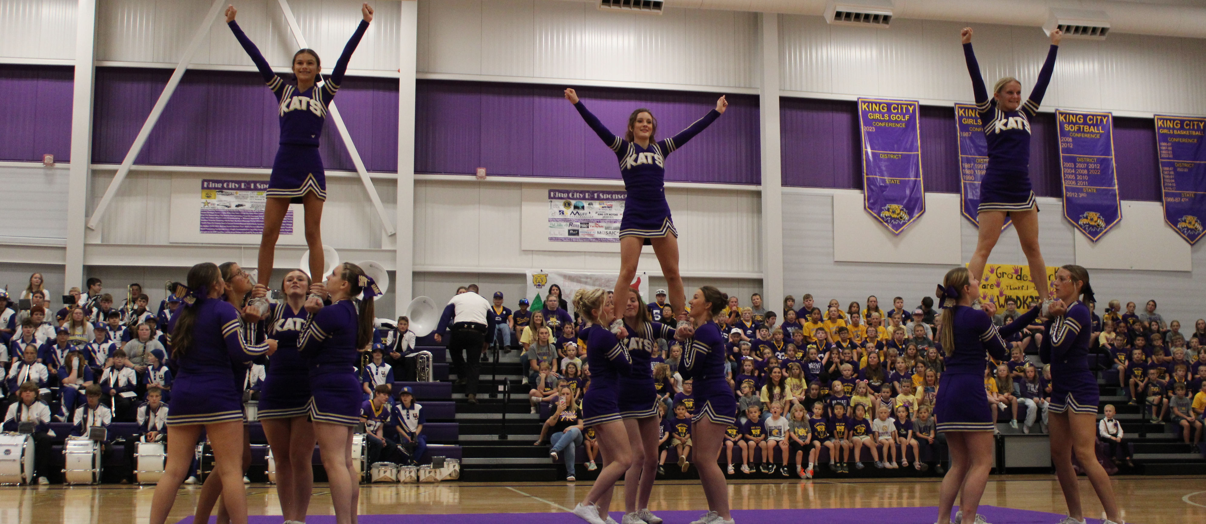 Cheerleaders at Homecoming Pep Rally