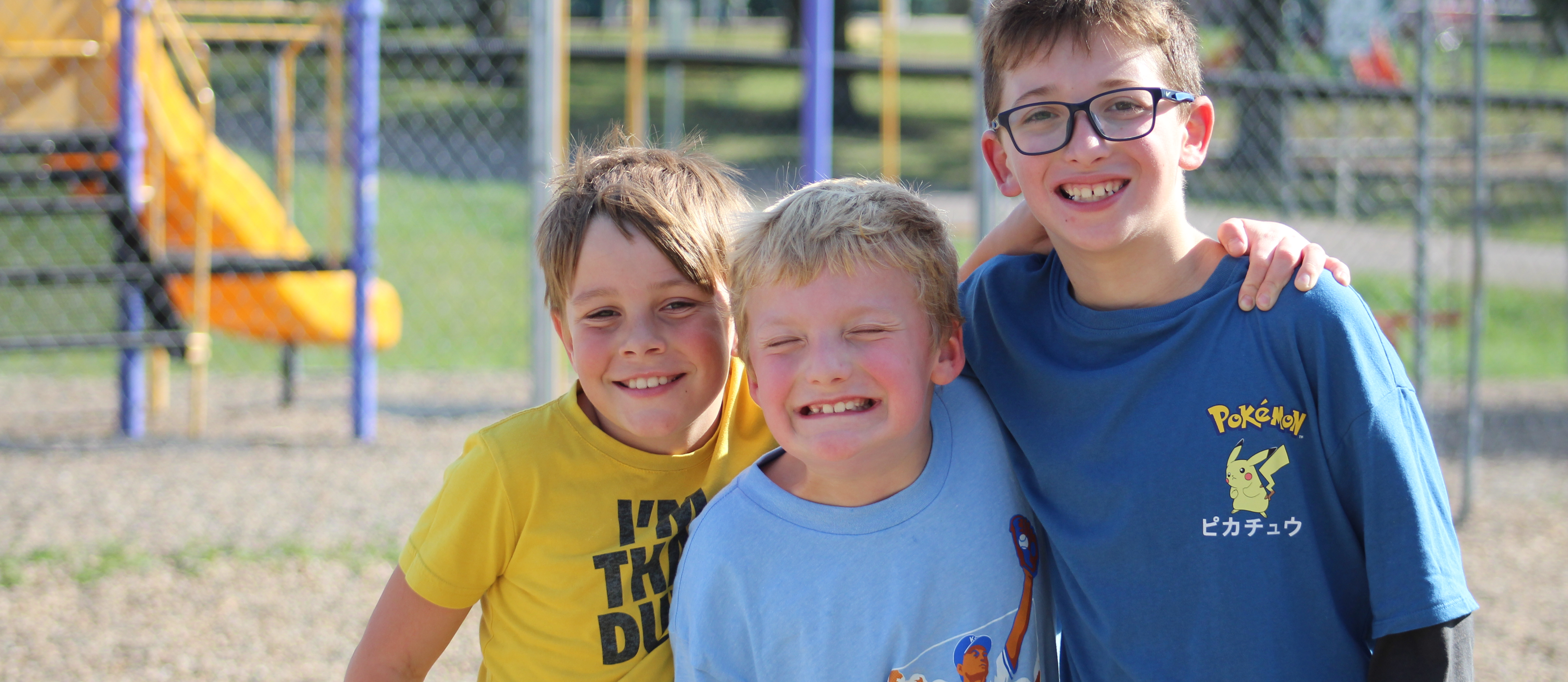 Three boys at the AR activity