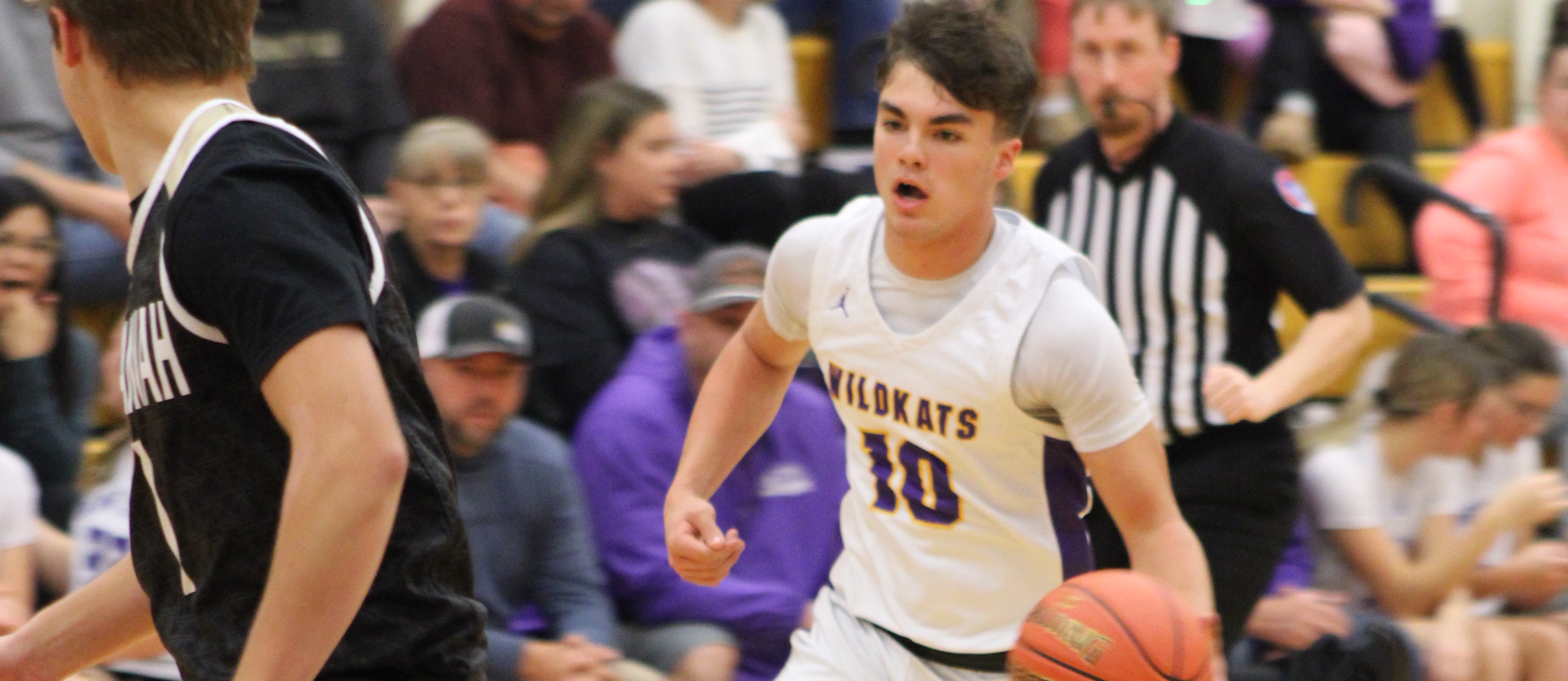 Boy playing basketball