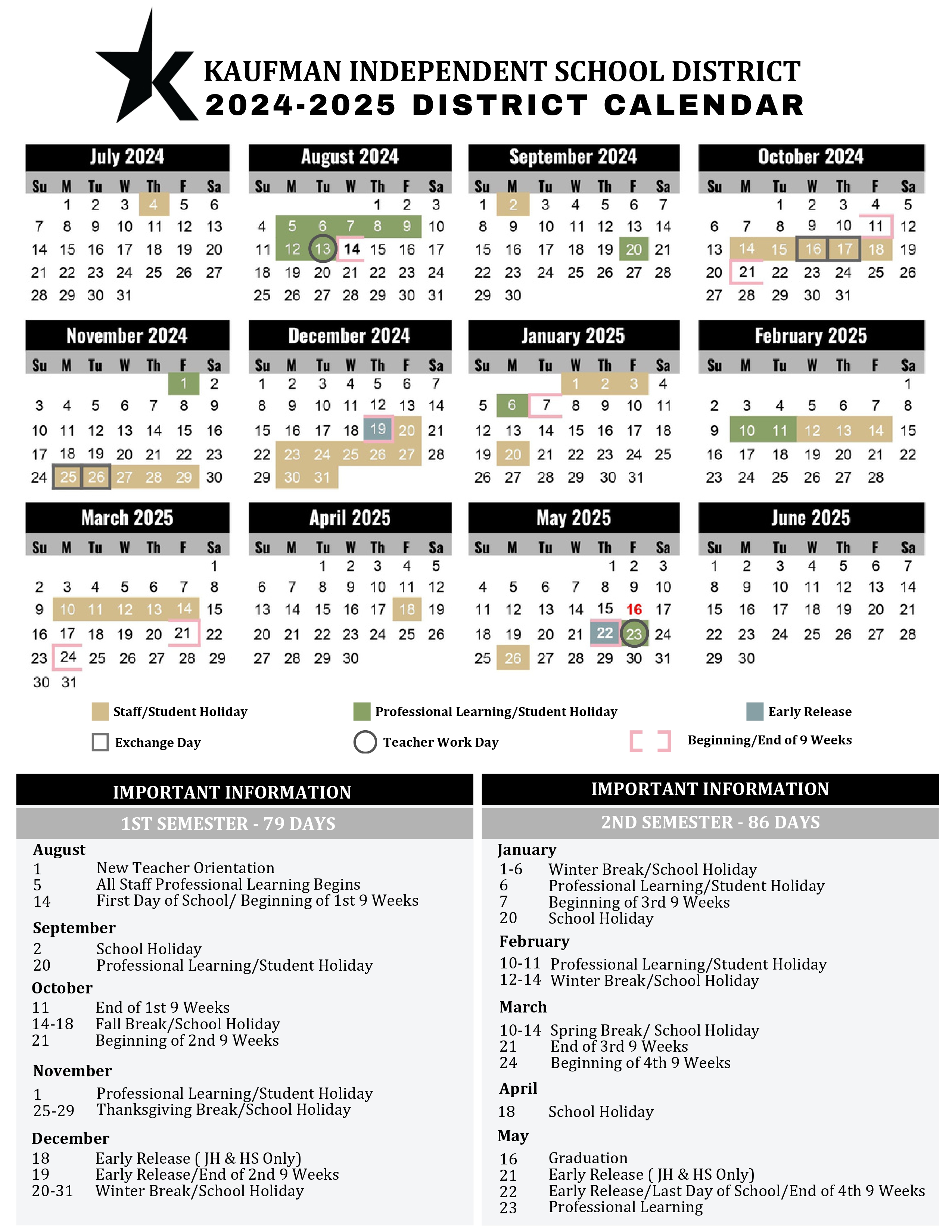 District Calendar