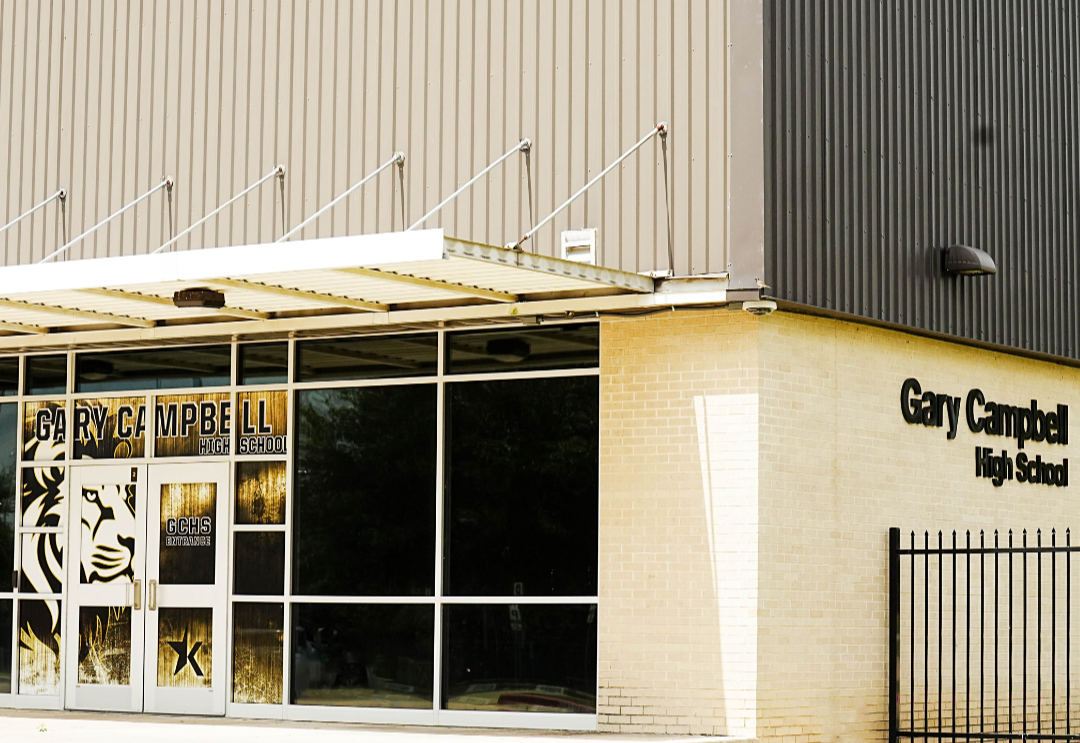 Gary W. Campbell High School building from the outside
