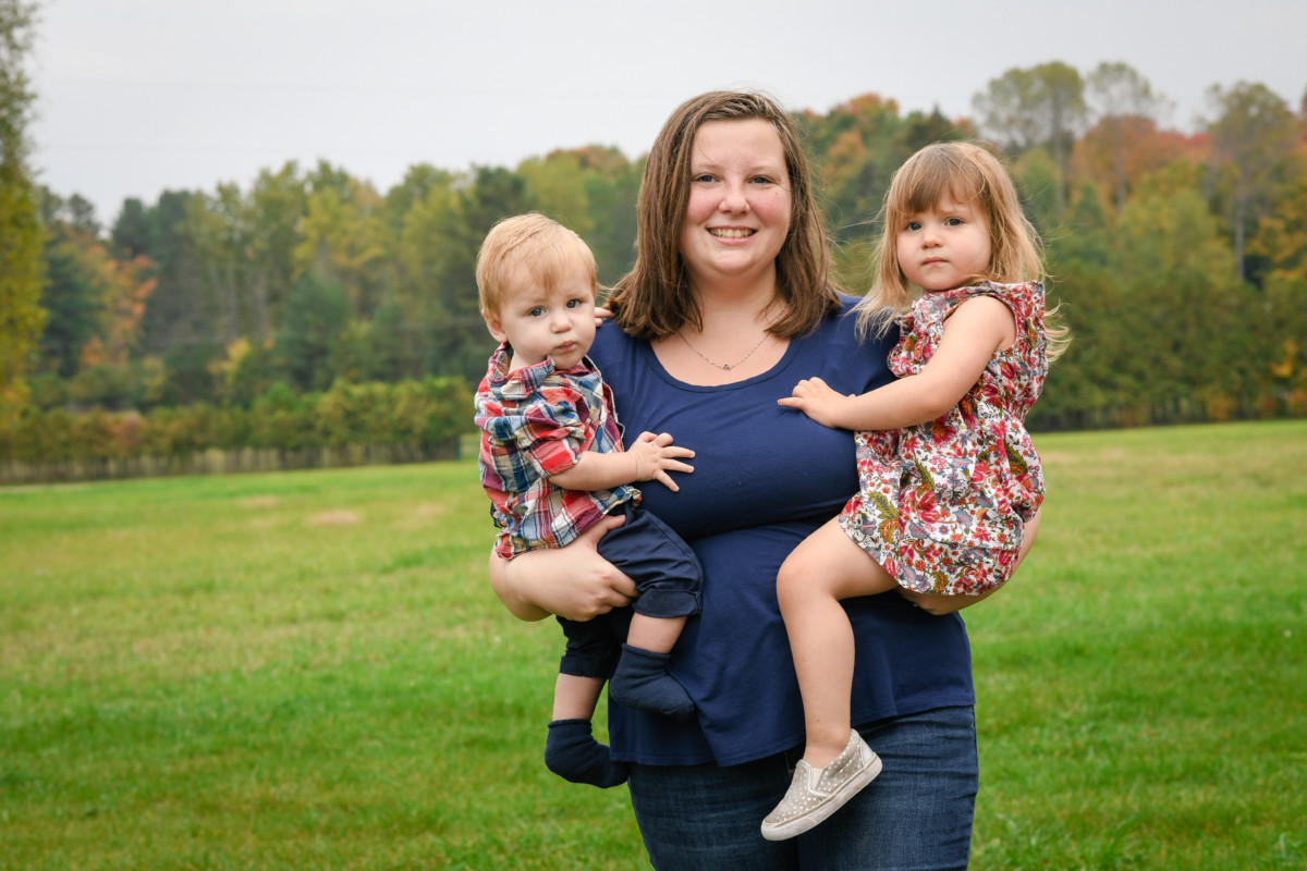 Woman with kids