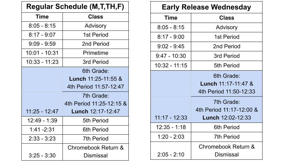 Bell Schedules 