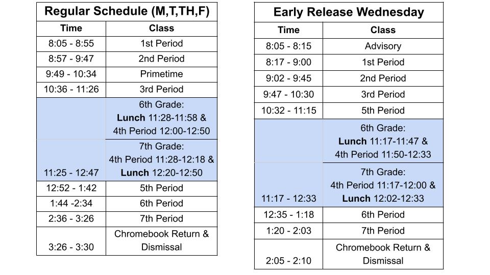 Bell Schedules 