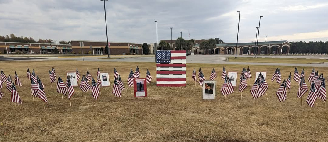 veteran's day flag display