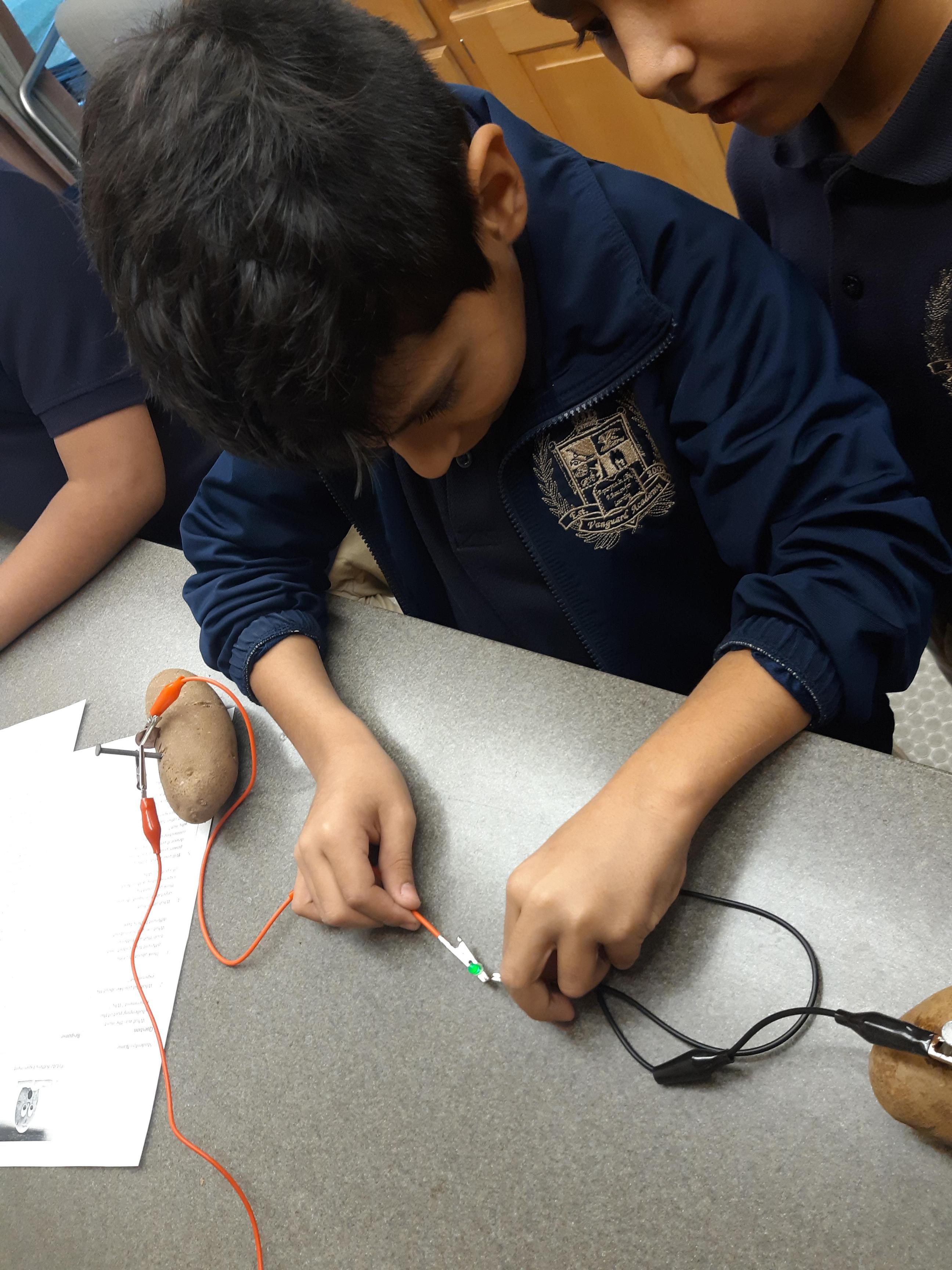 students working on a project