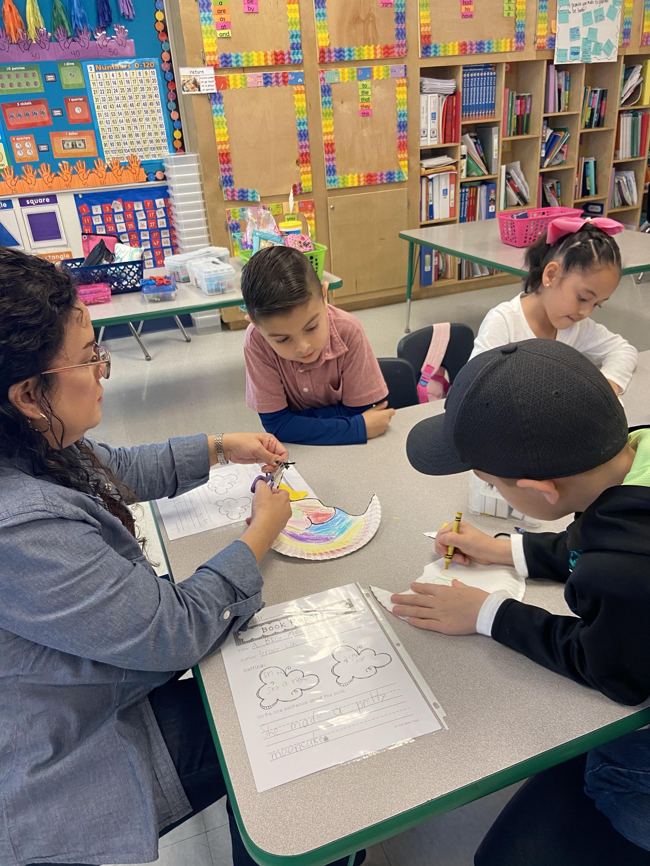 students in reading class