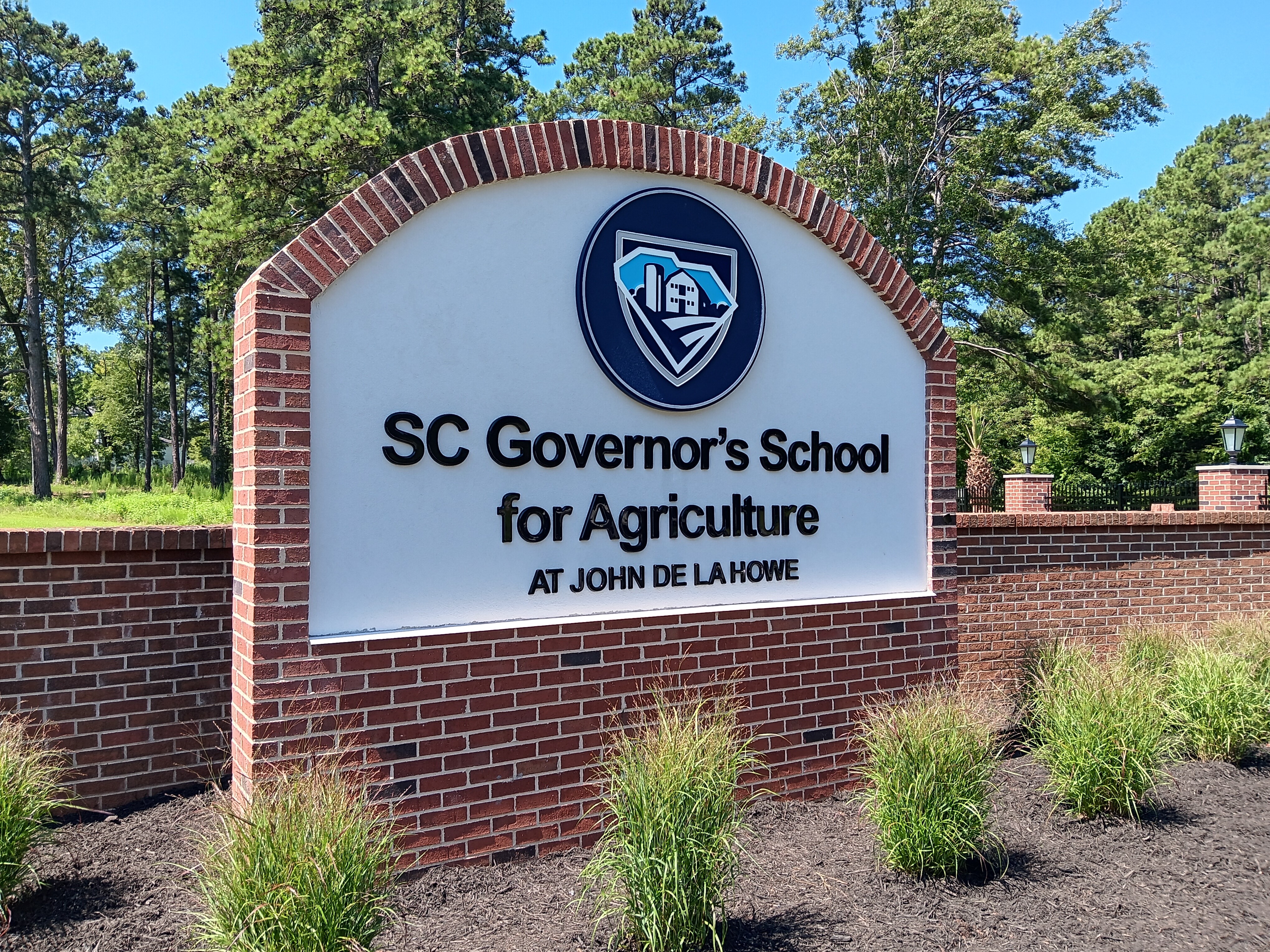 Visitors to our campus are greeted by our new entrance.