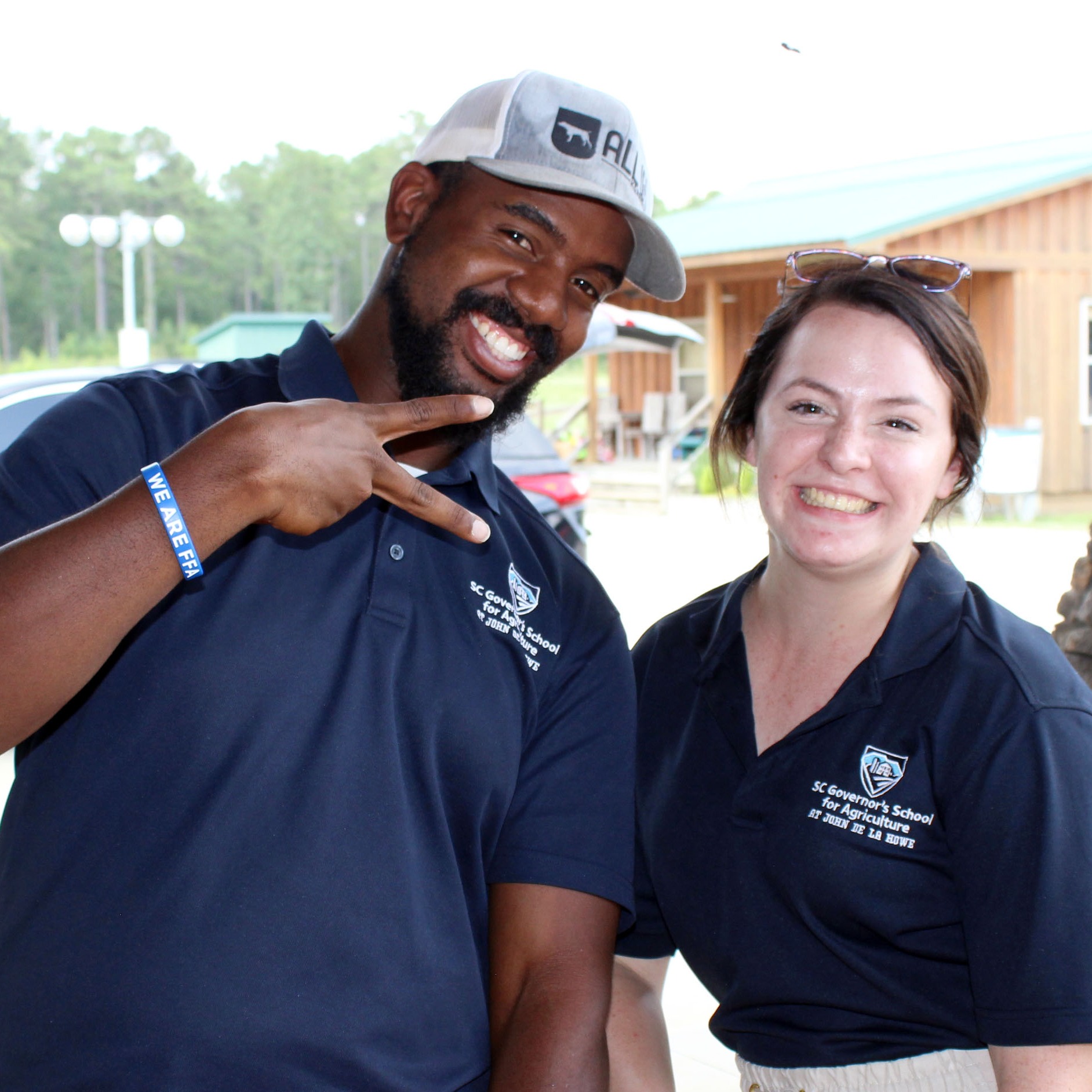 Two of our ag teachers have fun at a community event.