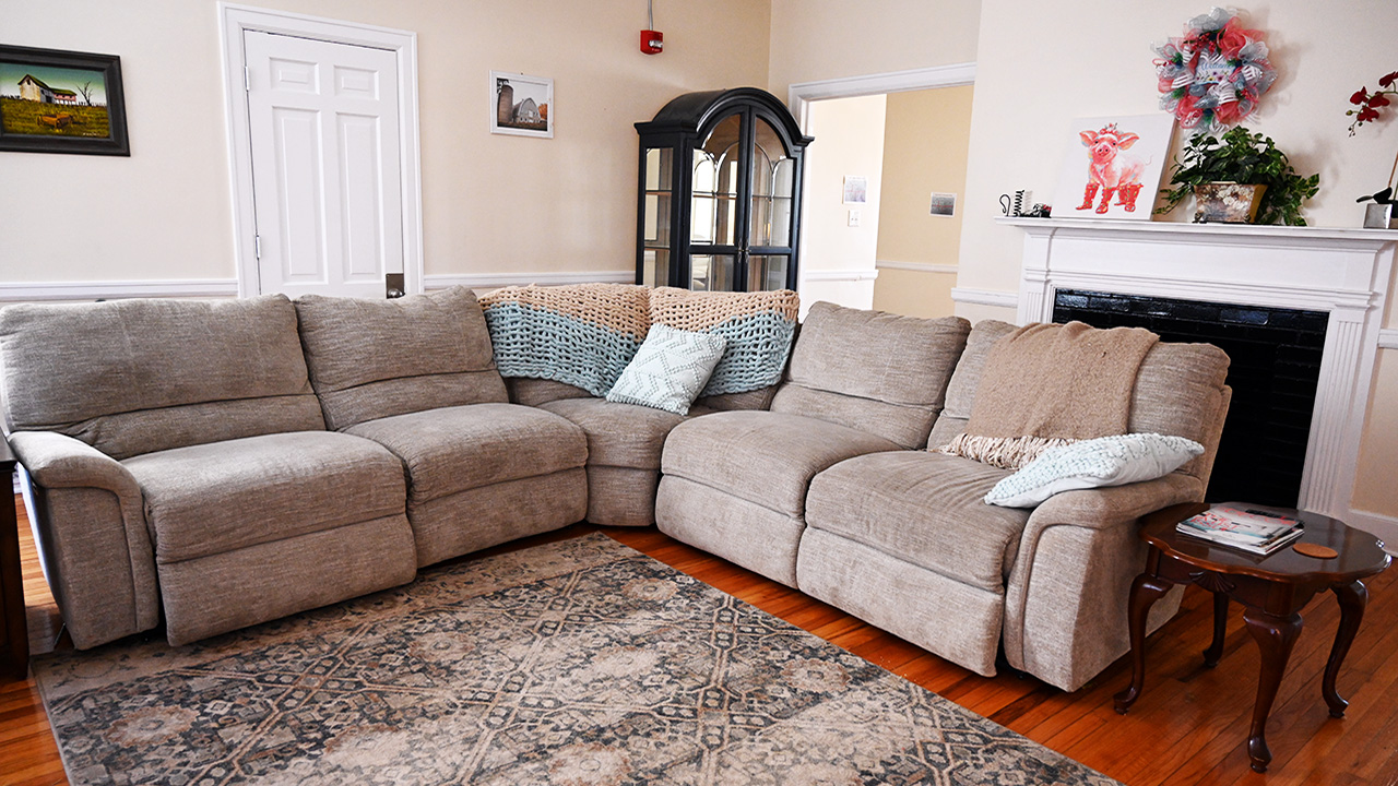 The living room at Columbia Residence Hall