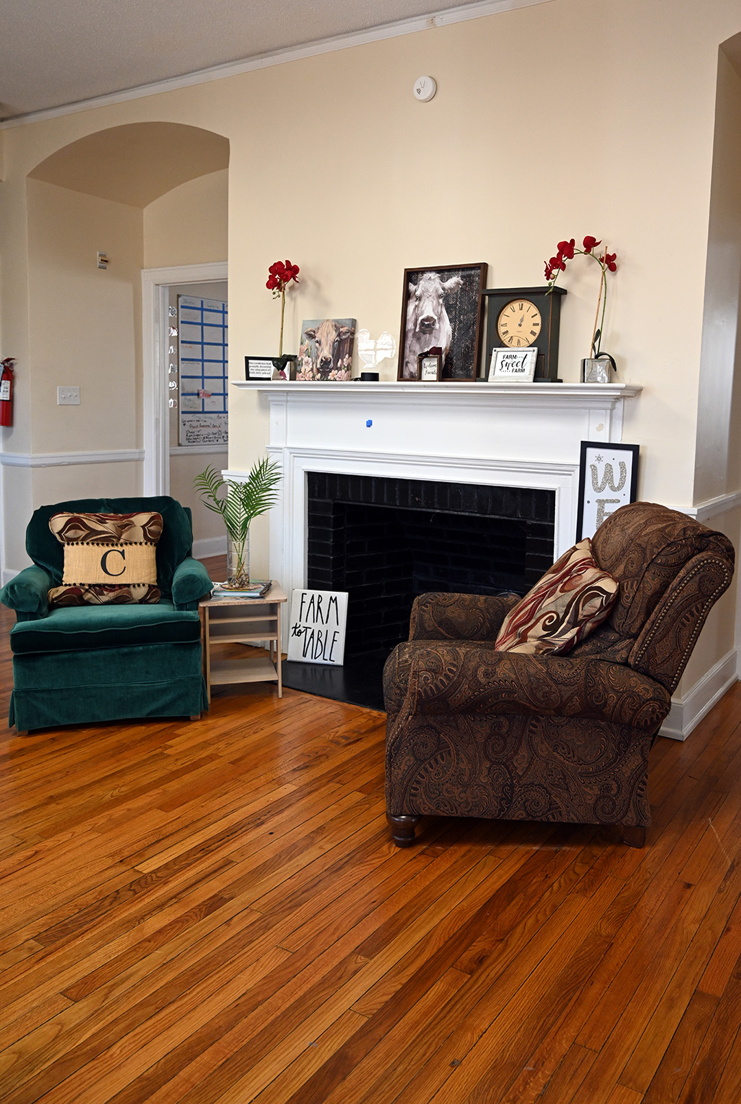 The entrance hall at Columbia Residence Hall