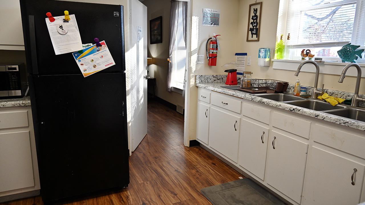 The kitchen at Nickles Residence Hall