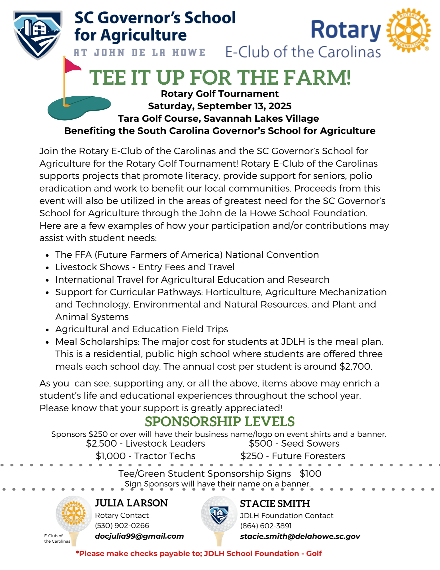 The Sportsman's Banquet is a great way to raise funds for the school.