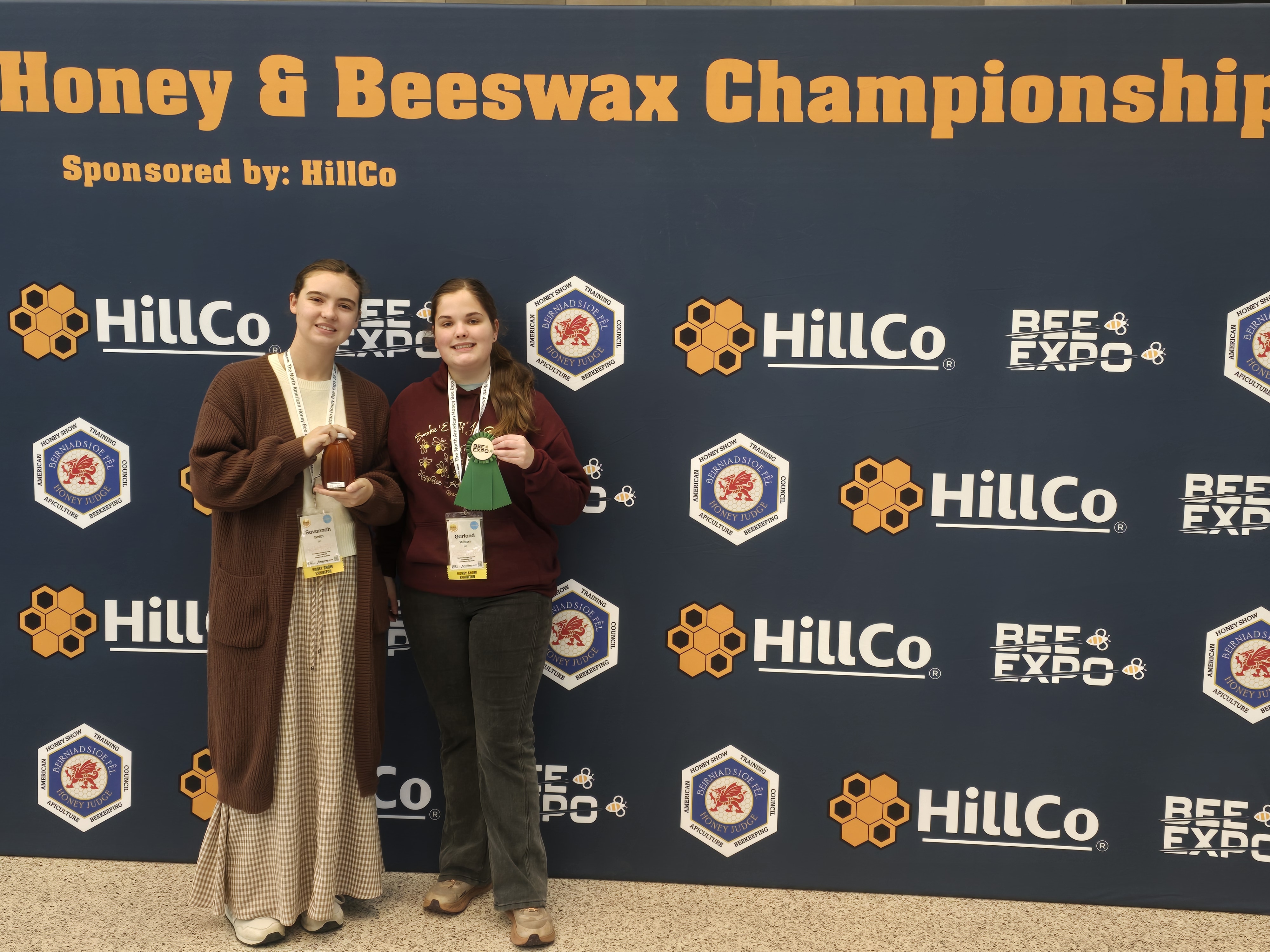 Savannah and Garland celebrating a national ribbon!