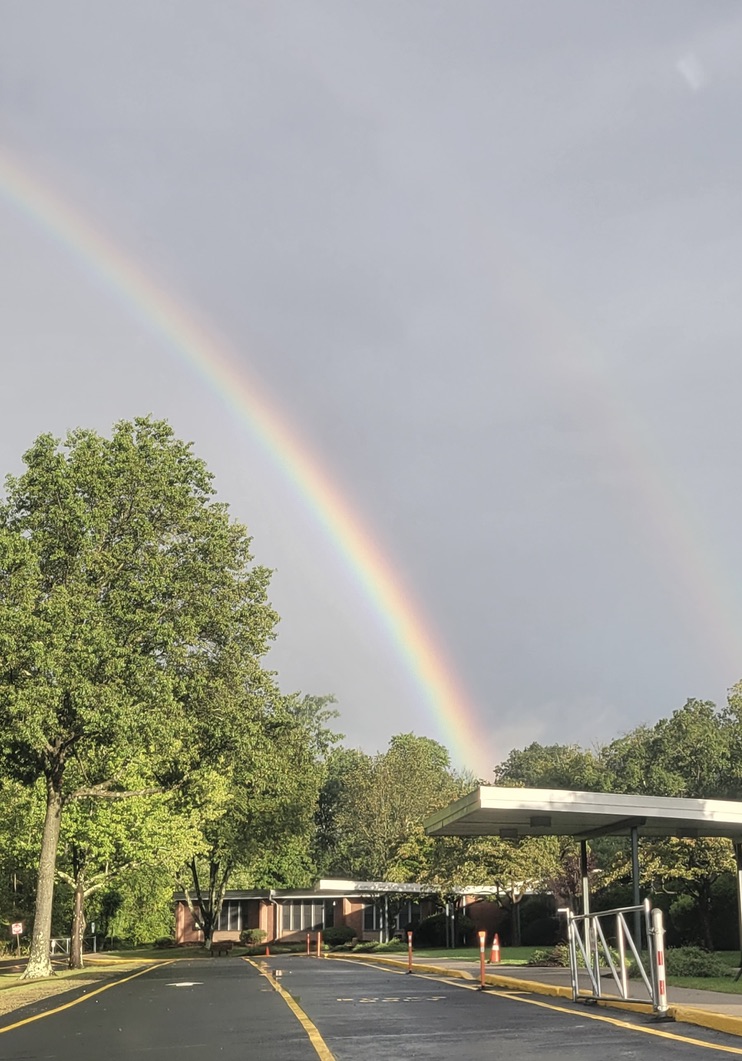 Rainbow over campus