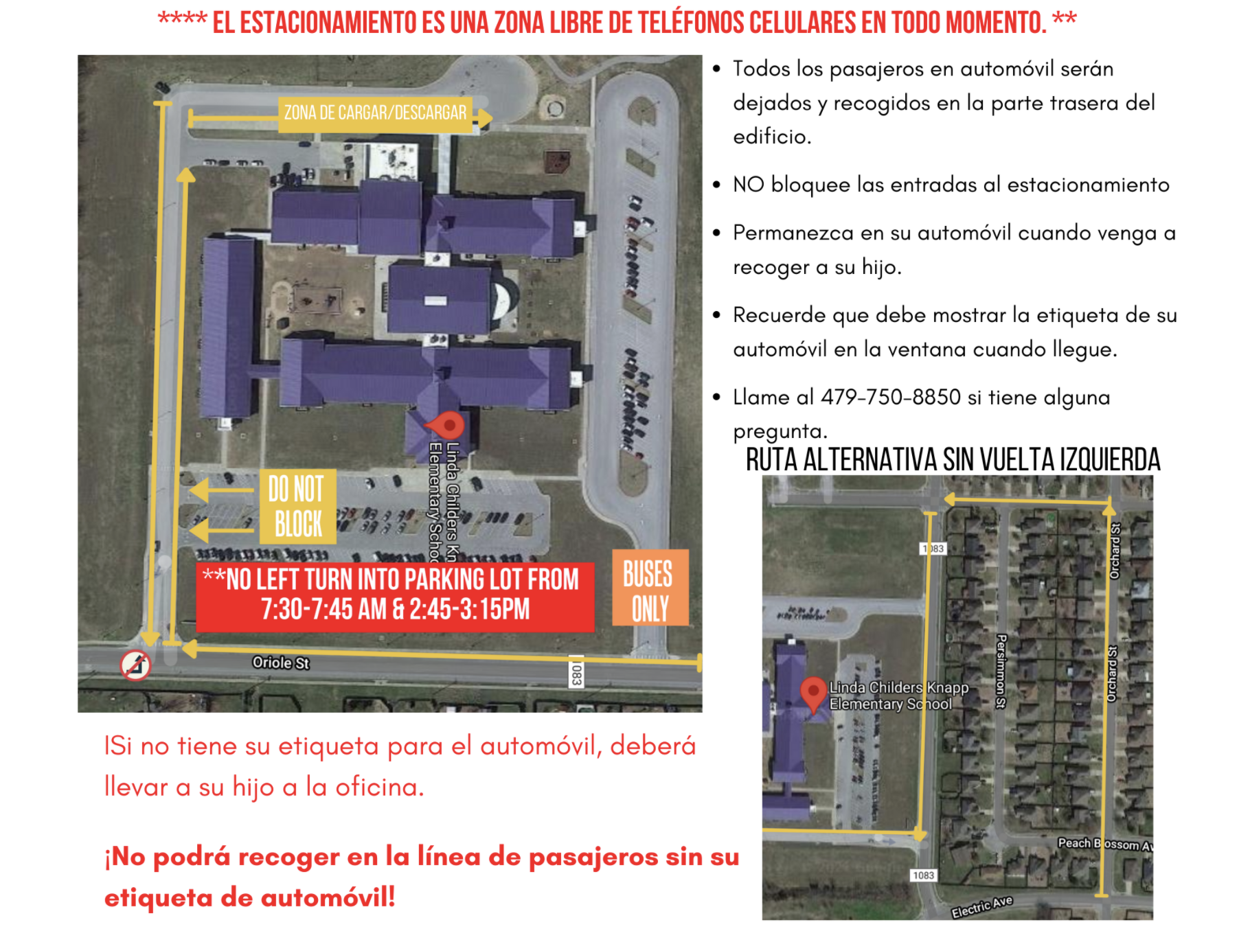 Spanish Parking Lot Map