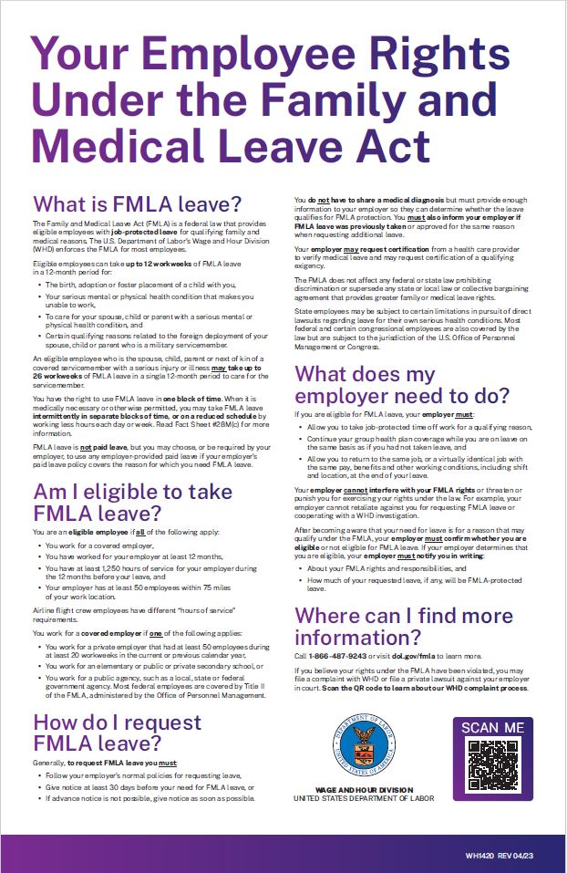 Family Medical Leave information graphic