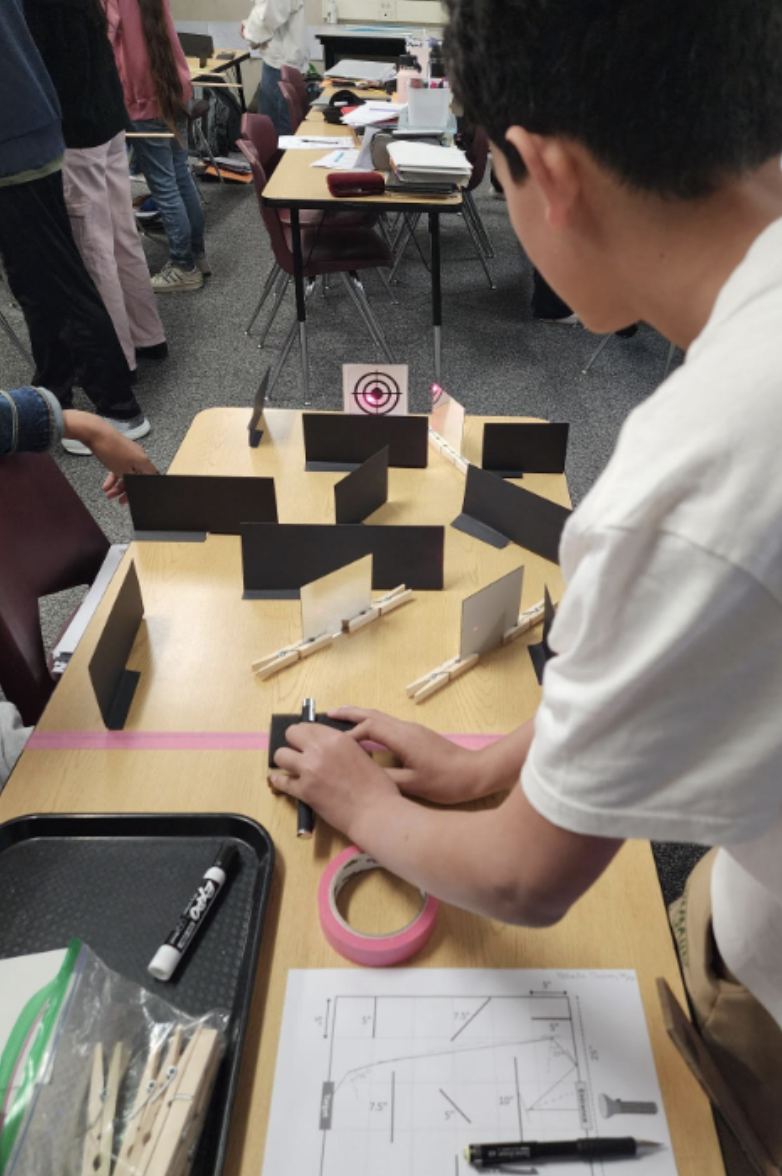 student in classroom