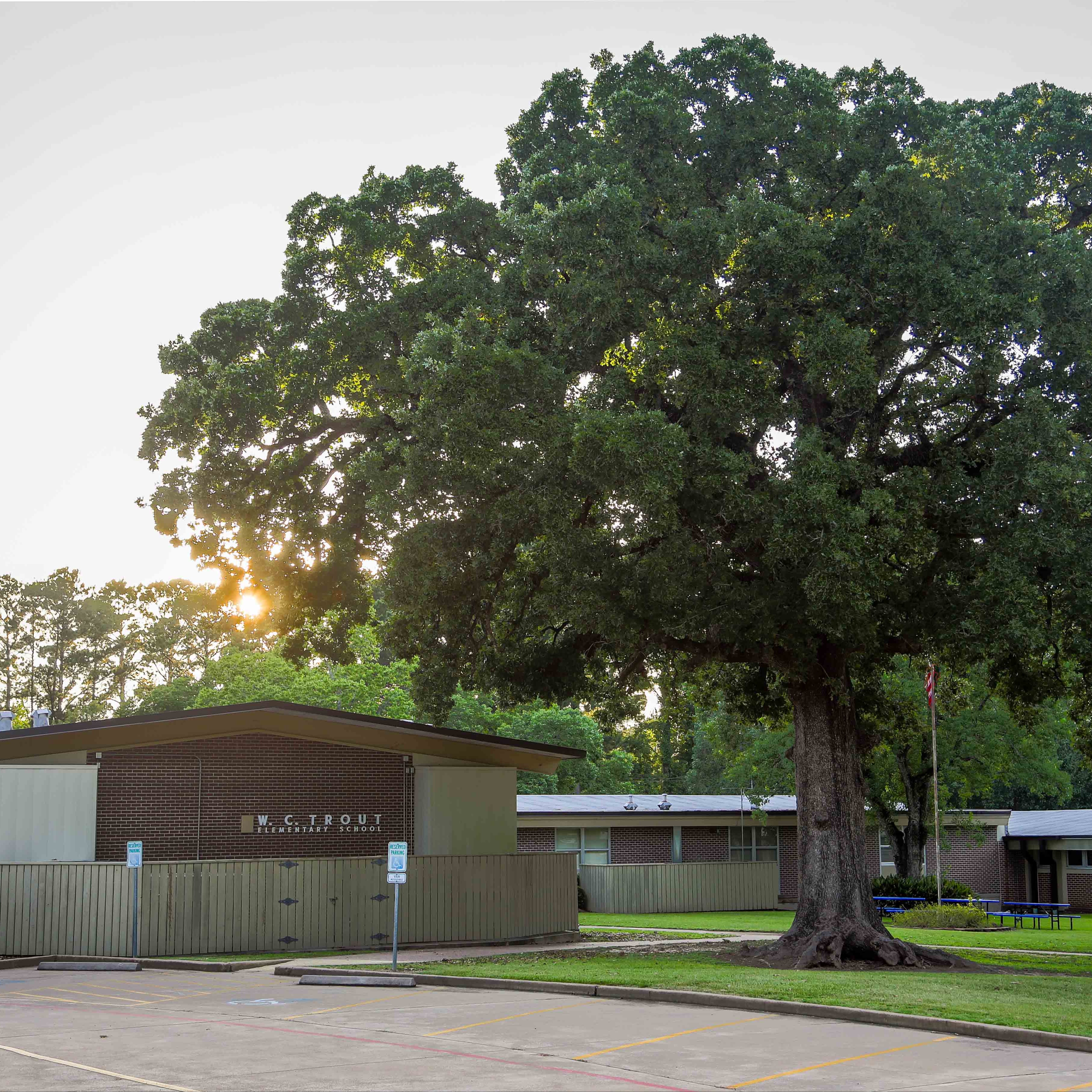 Trout Front of Building