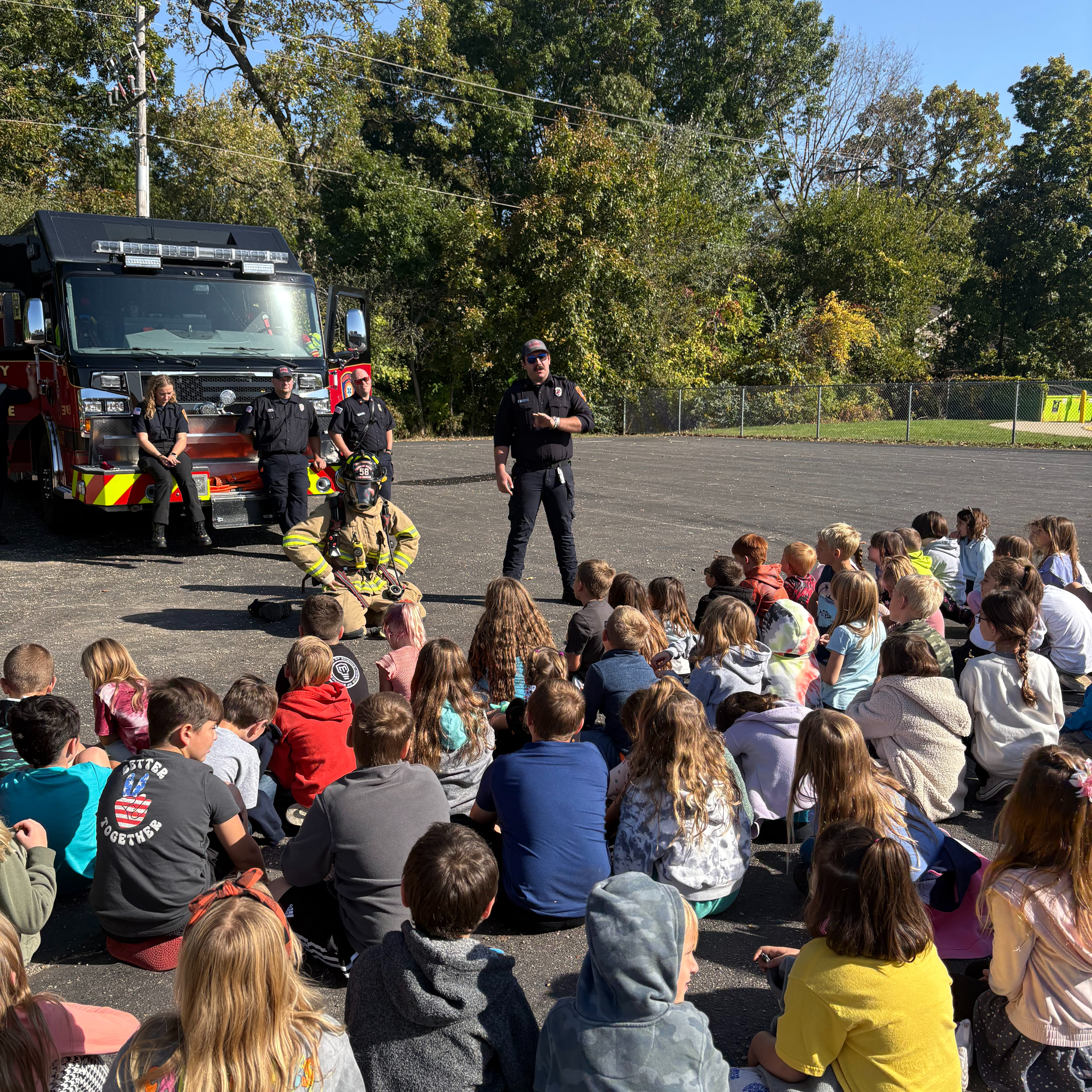 Students at Fire Safety Day