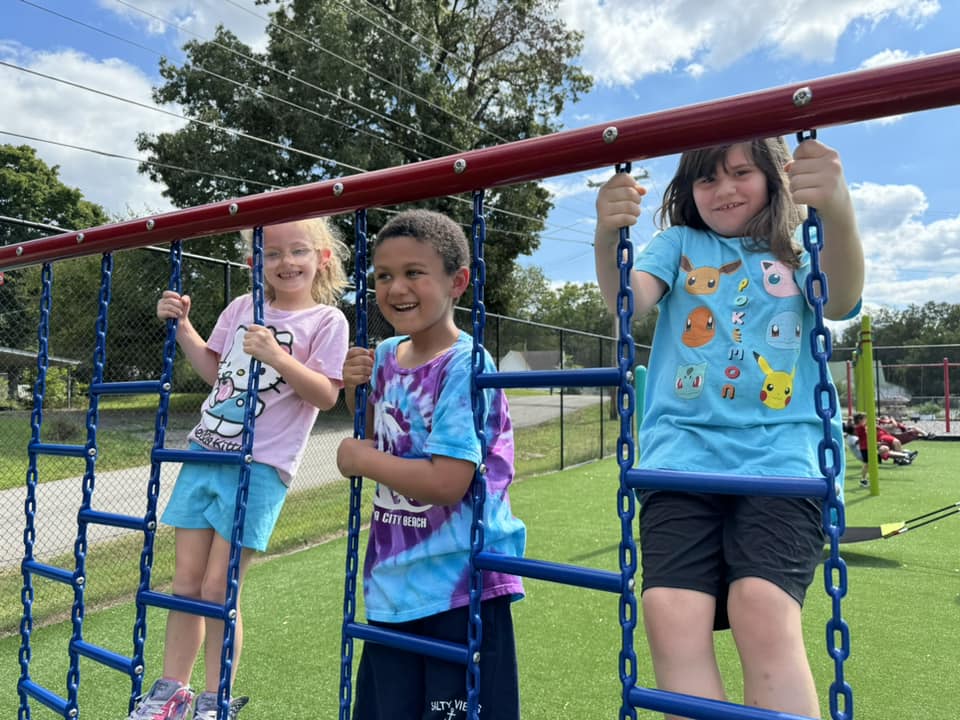 children playing on a playground