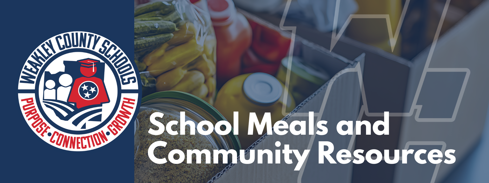 school meals and community support graphic header