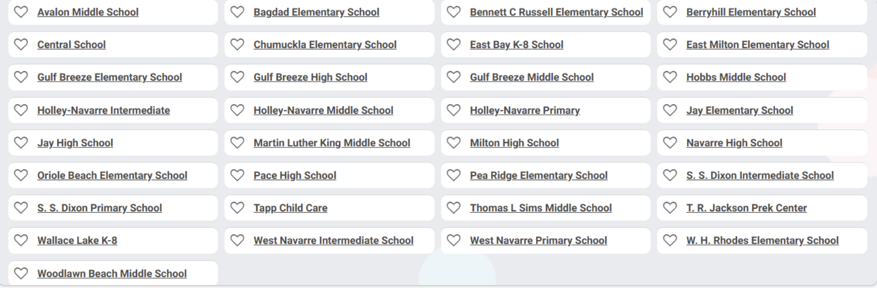 List of schools