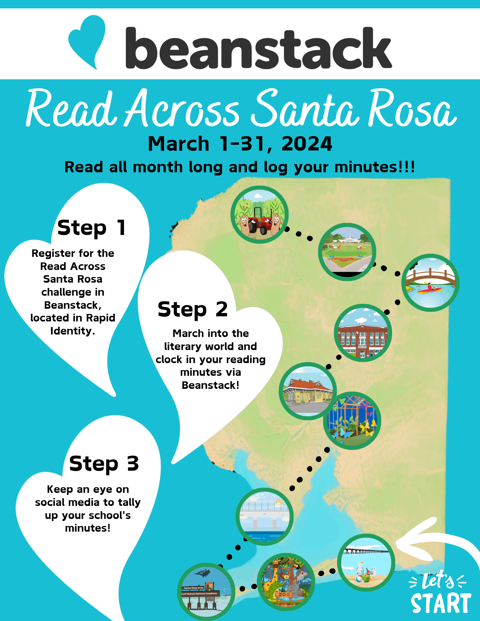 beanstack, read across santa rosa banner