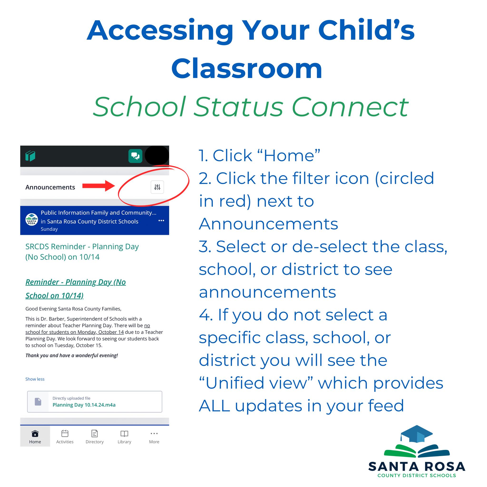accessing your childs classroom