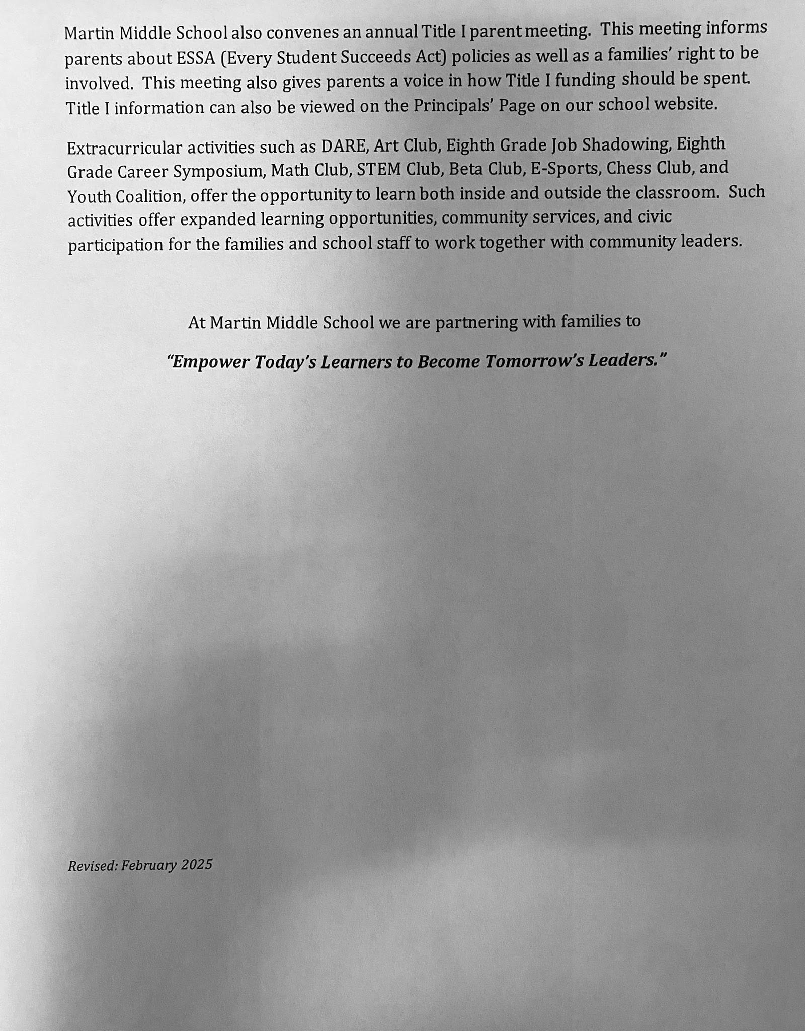 Family Engagement Plan