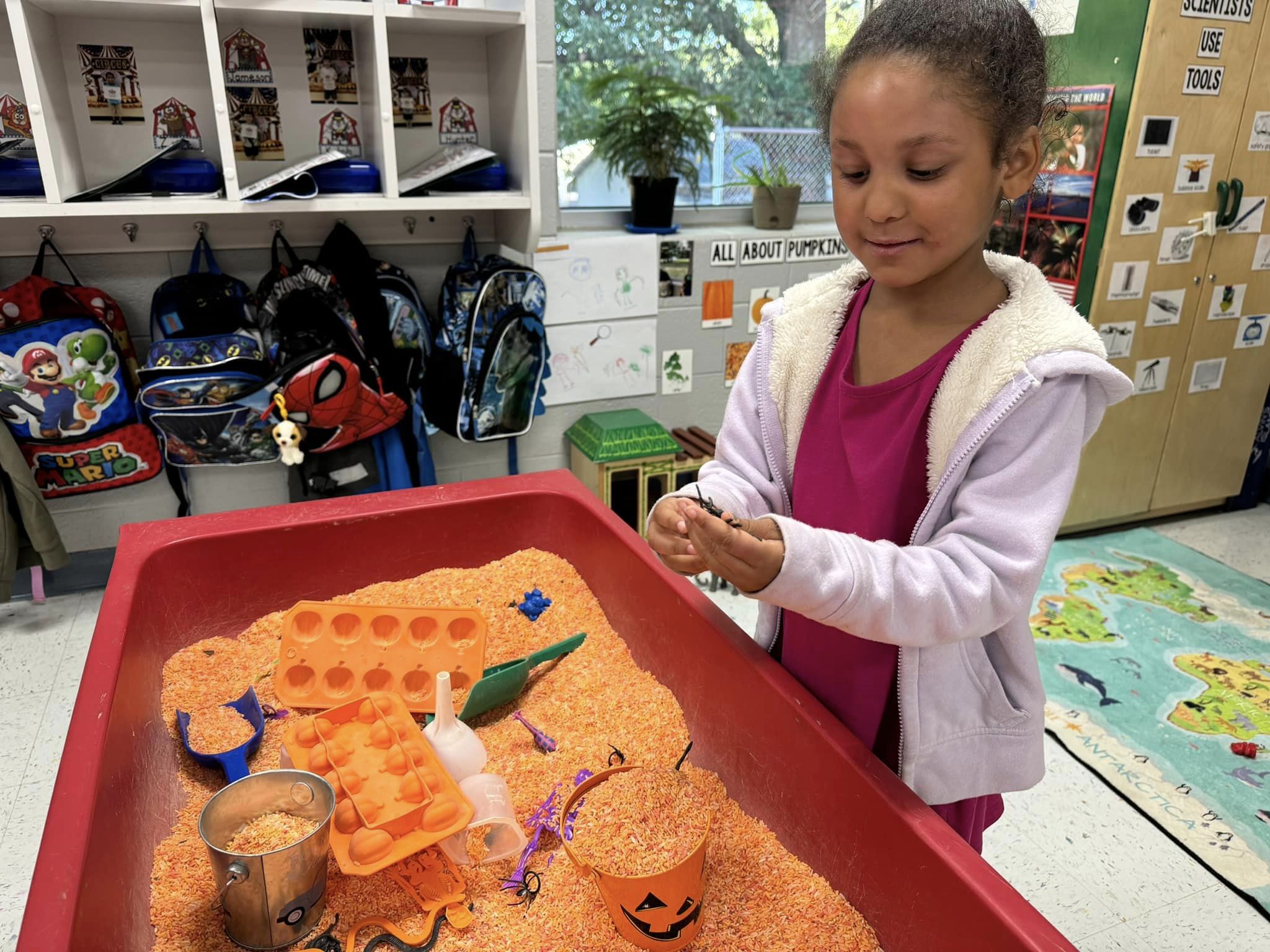 Sharon student in a classroom