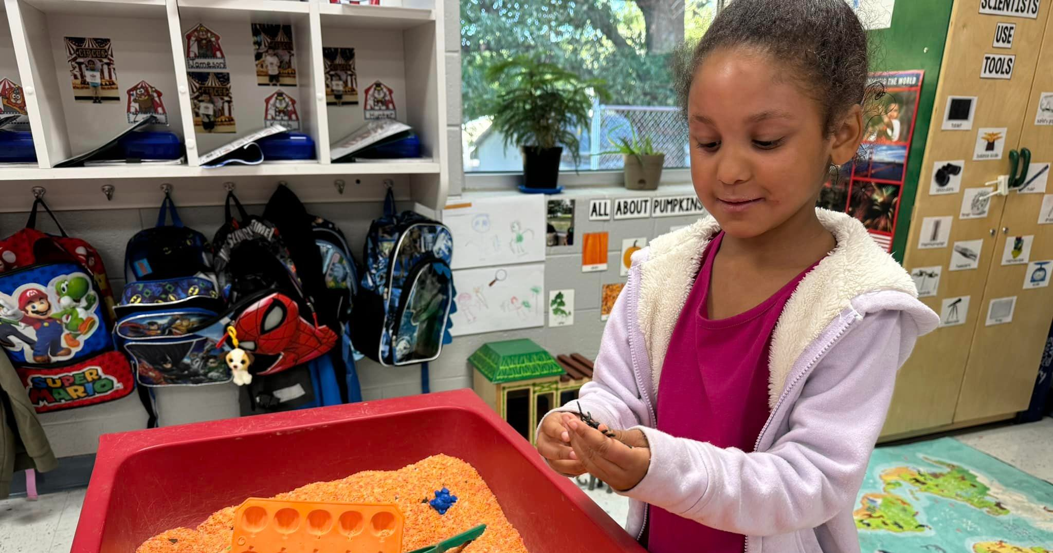 Sharon student in a classroom