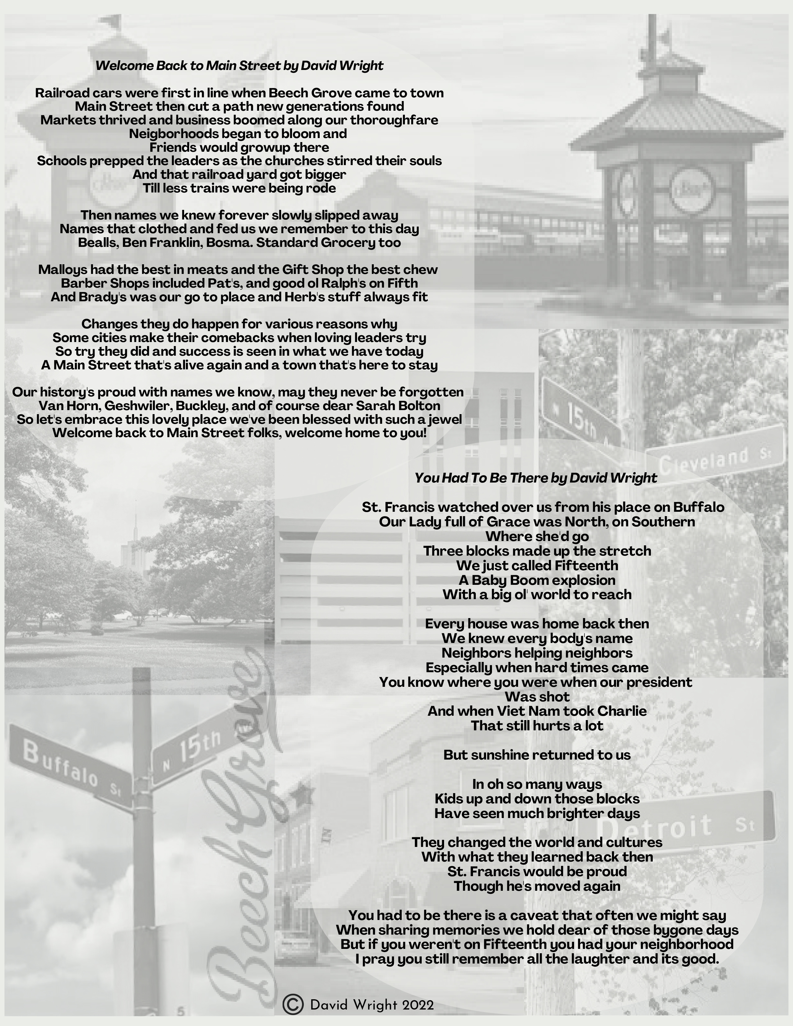 Poems written by our alumni association president
